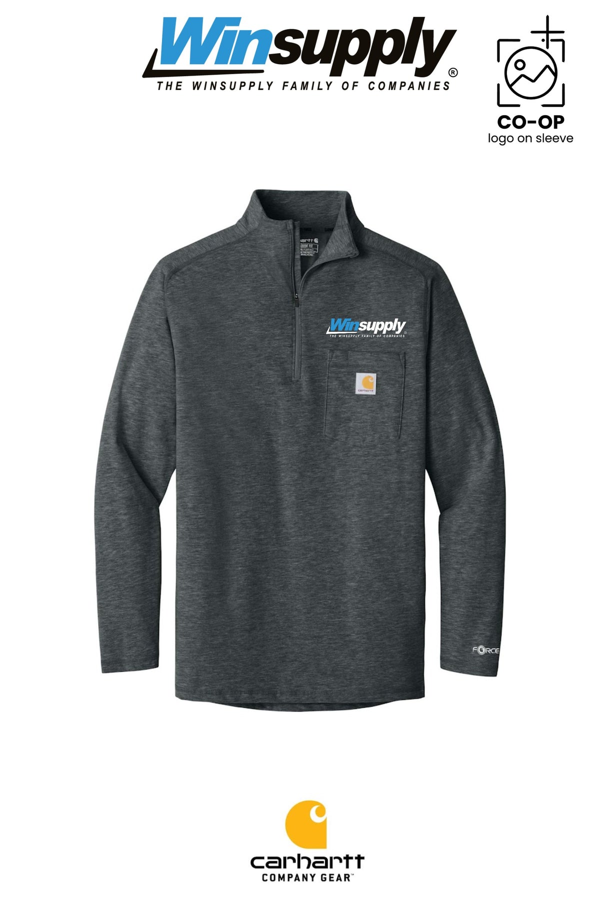 Carhartt Force® 1/4-Zip Long Sleeve T-Shirt - Winsupply of Coraopolis