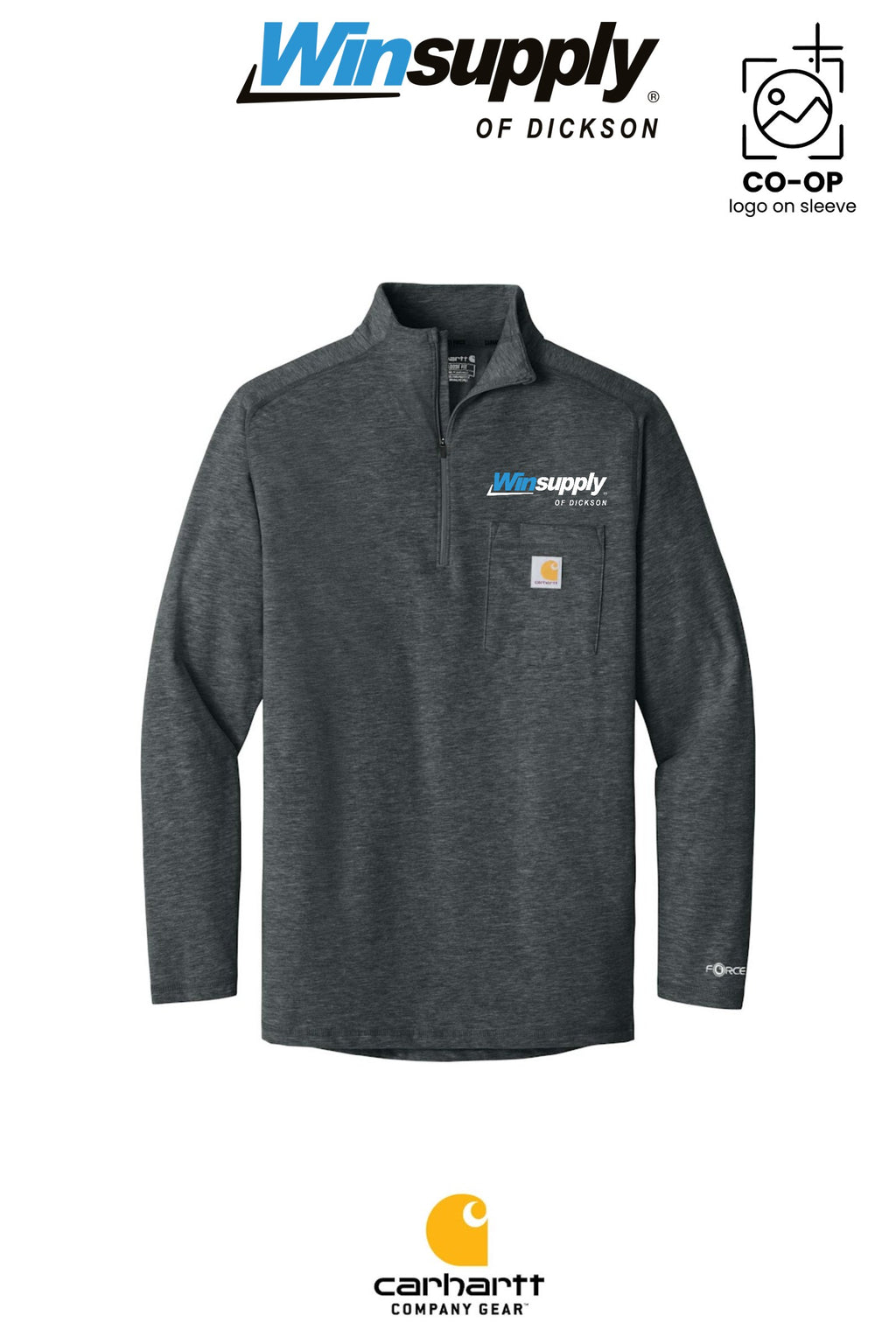 Carhartt Force® 1/4-Zip Long Sleeve T-Shirt - Winsupply of Dickson