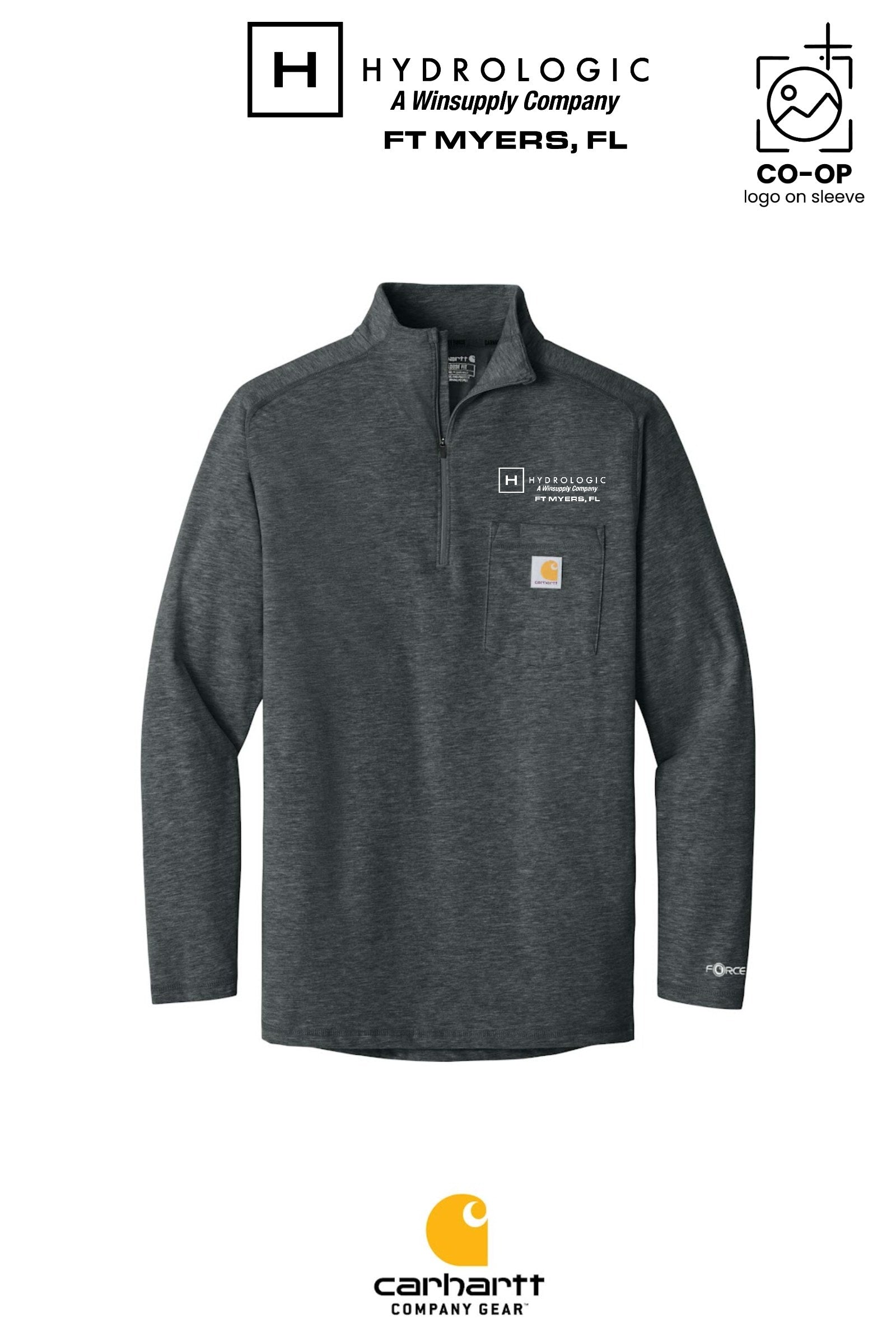 Carhartt Force® 1/4-Zip Long Sleeve T-Shirt - Winsupply Ft Myers FL Co.