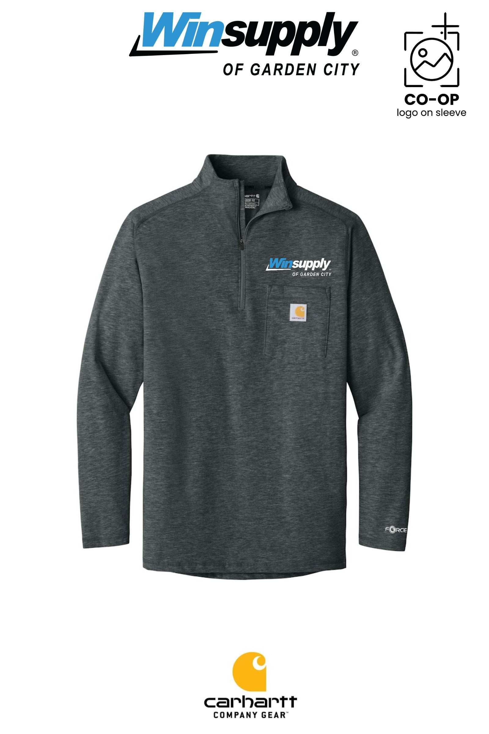 Carhartt Force® 1/4-Zip Long Sleeve T-Shirt - Winsupply Garden City KS Co.