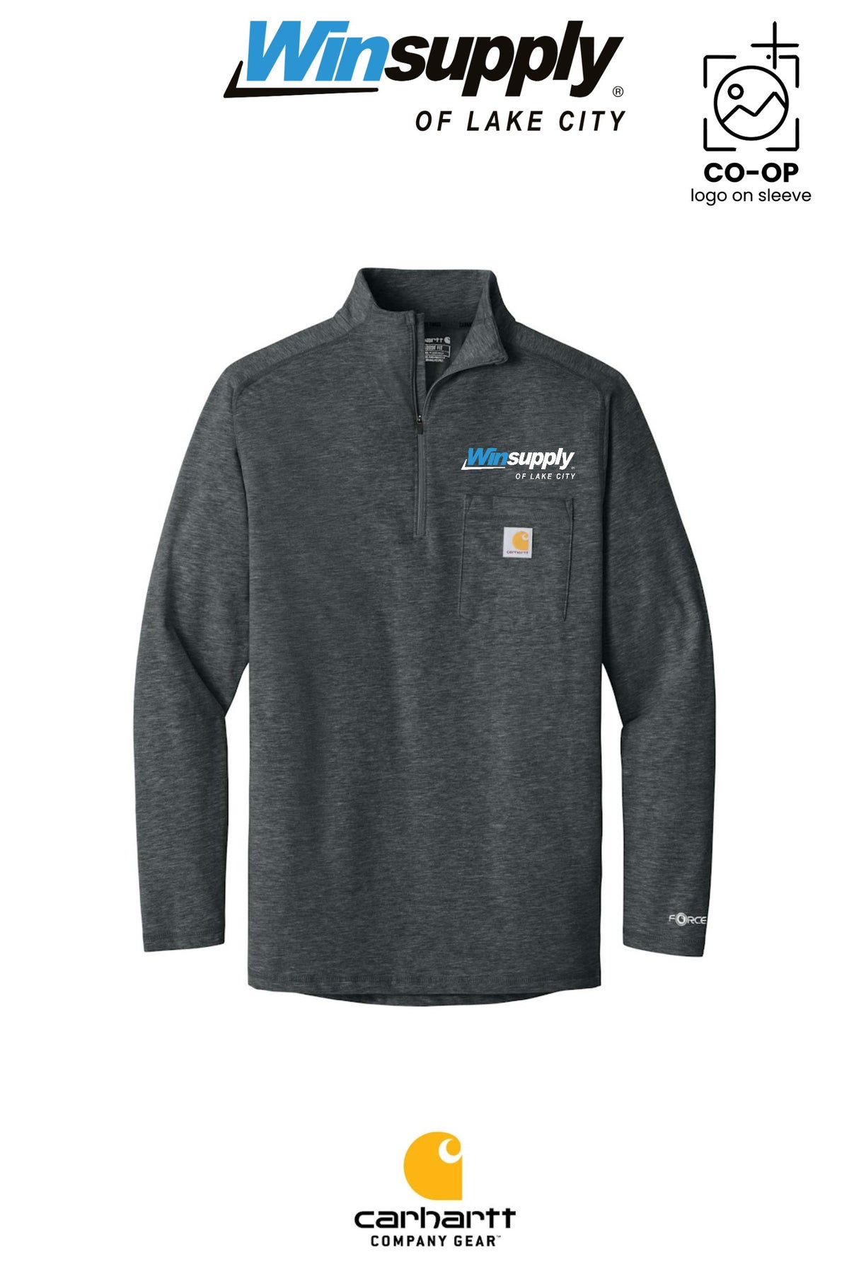 Carhartt Force® 1/4-Zip Long Sleeve T-Shirt - Winsupply of Lake City