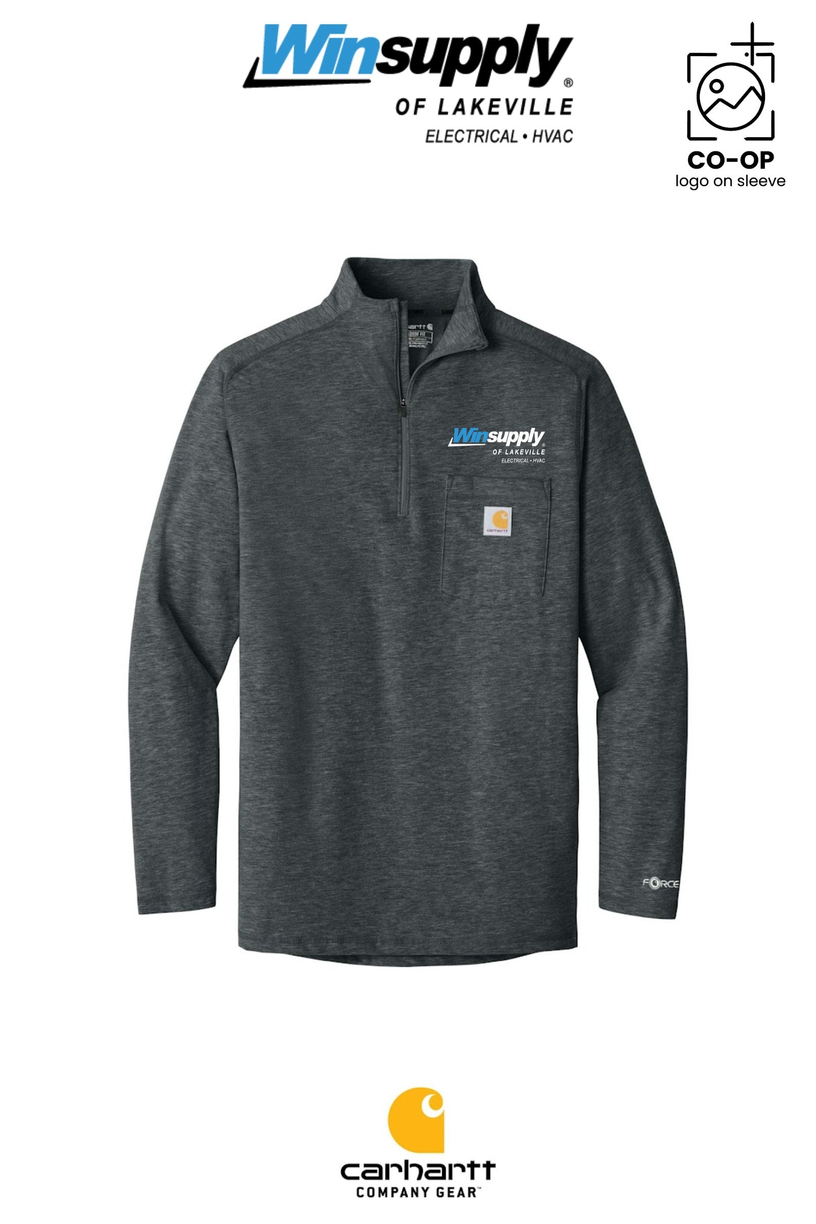 Carhartt Force® 1/4-Zip Long Sleeve T-Shirt - Winsupply of Lakeville