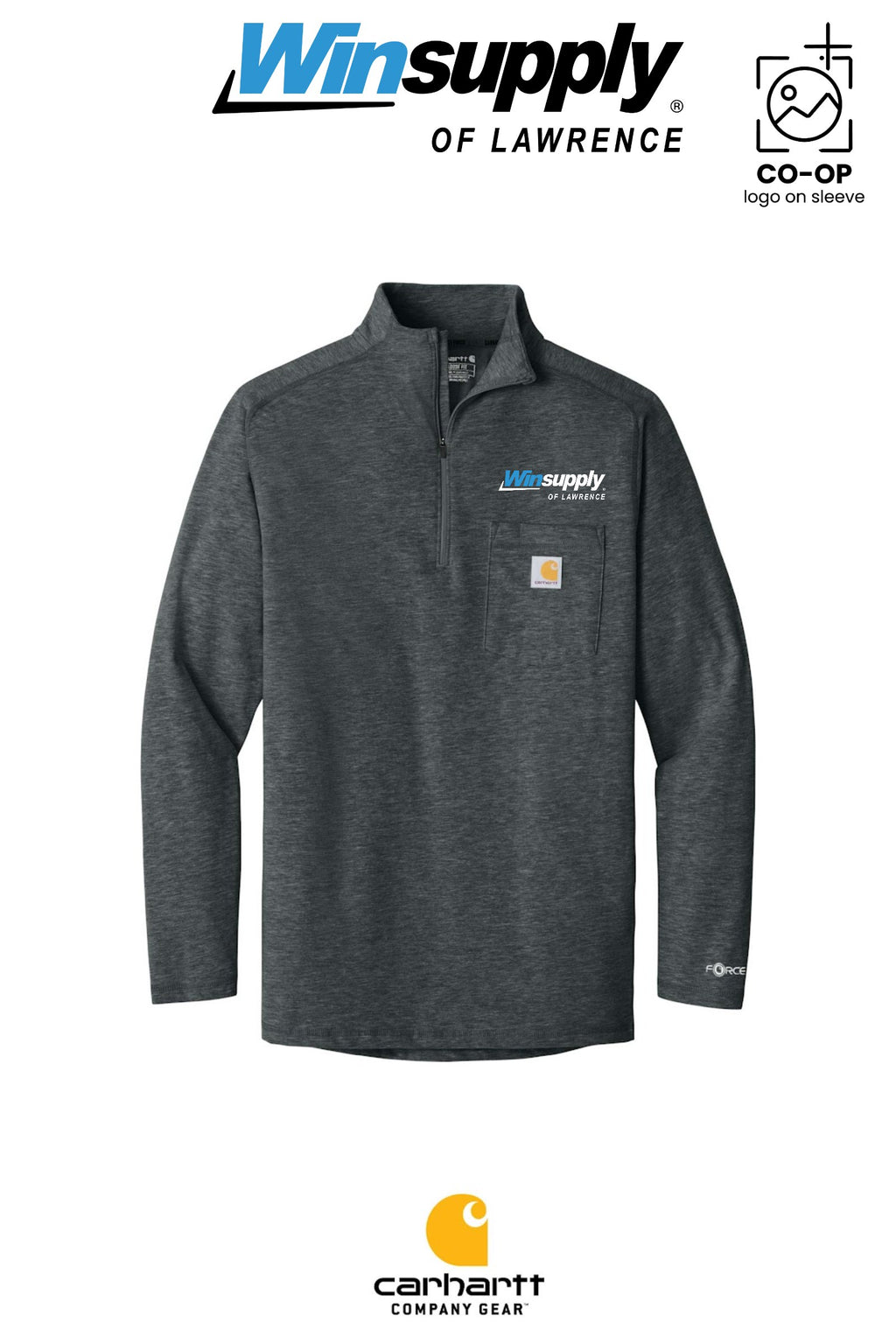 Carhartt Force® 1/4-Zip Long Sleeve T-Shirt - Winsupply of Lawrence