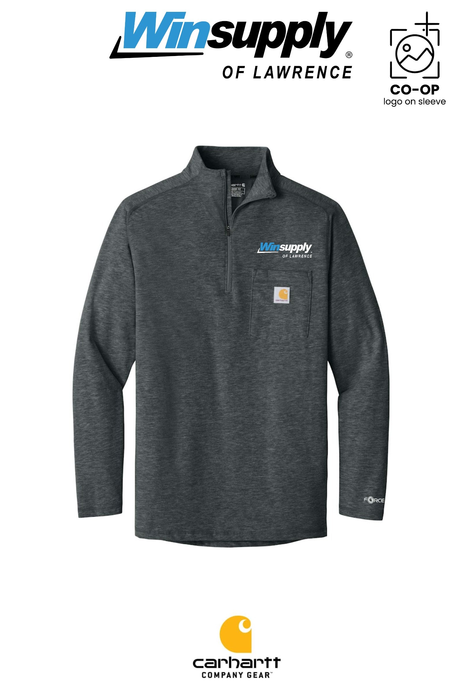 Carhartt Force® 1/4-Zip Long Sleeve T-Shirt - Winsupply of Lawrence