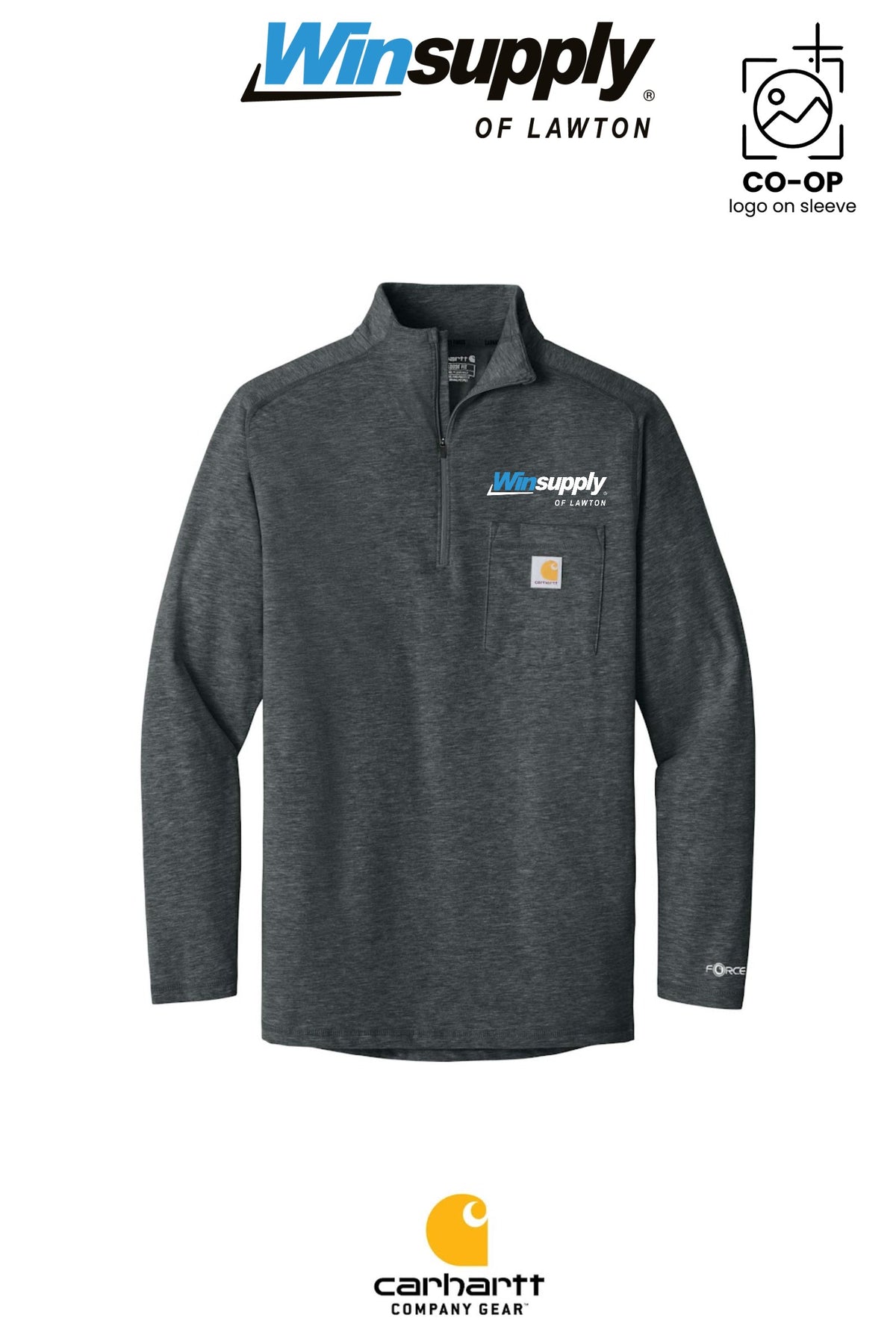 Carhartt Force® 1/4-Zip Long Sleeve T-Shirt - Winsupply of Lawton