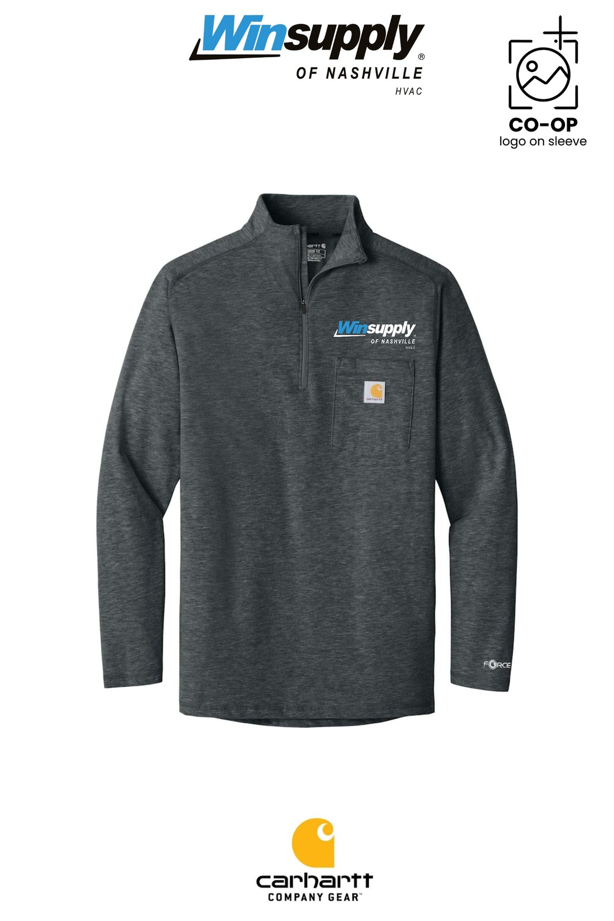 Carhartt Force® 1/4-Zip Long Sleeve T-Shirt - Winsupply of Nashville HVAC