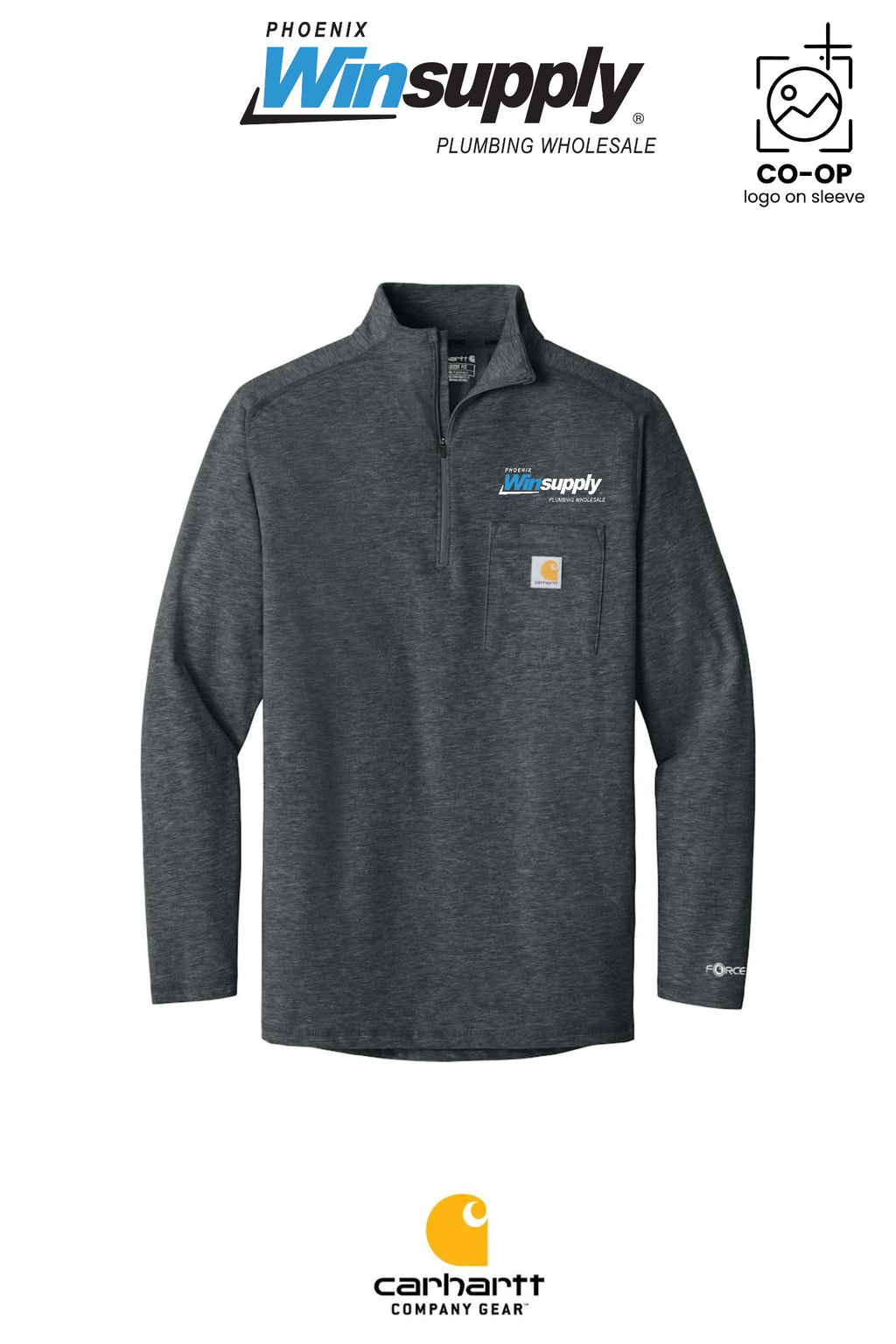 Carhartt Force® 1/4-Zip Long Sleeve T-Shirt - Phoenix Winsupply