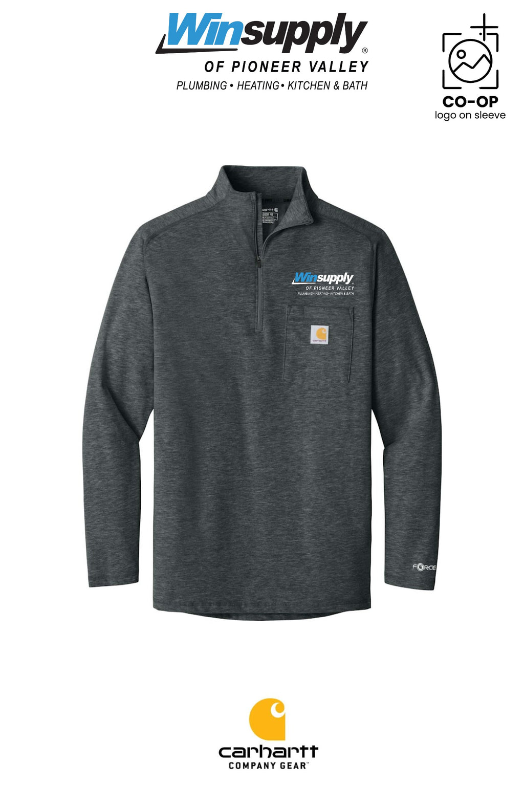 Carhartt Force® 1/4-Zip Long Sleeve T-Shirt - Winsupply of Pioneer Valley