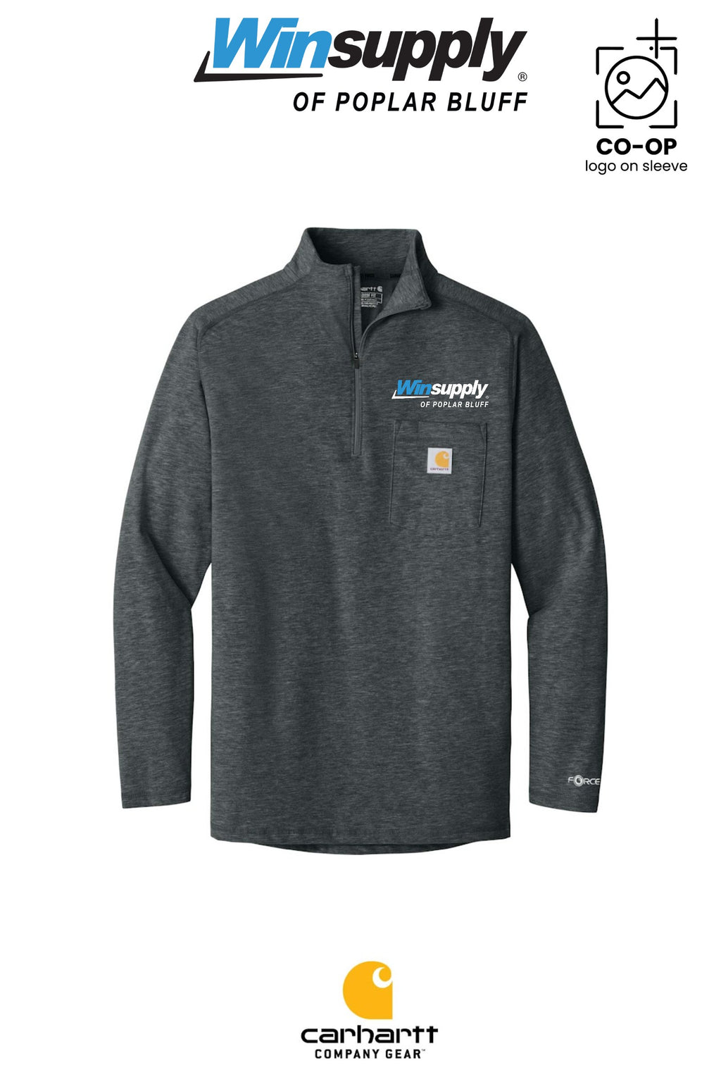 Carhartt Force® 1/4-Zip Long Sleeve T-Shirt - Winsupply of Poplar Bluff