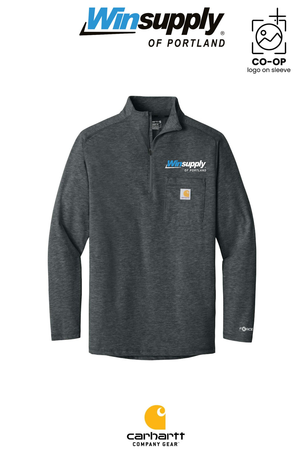 Carhartt Force® 1/4-Zip Long Sleeve T-Shirt - Winsupply of Portland