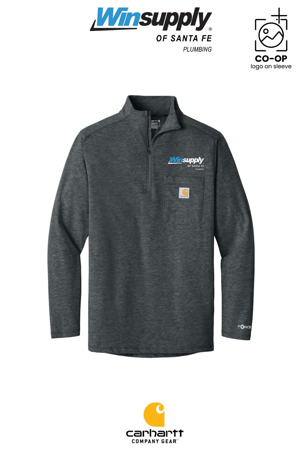 Carhartt Force® 1/4-Zip Long Sleeve T-Shirt - Winsupply of Santa Fe