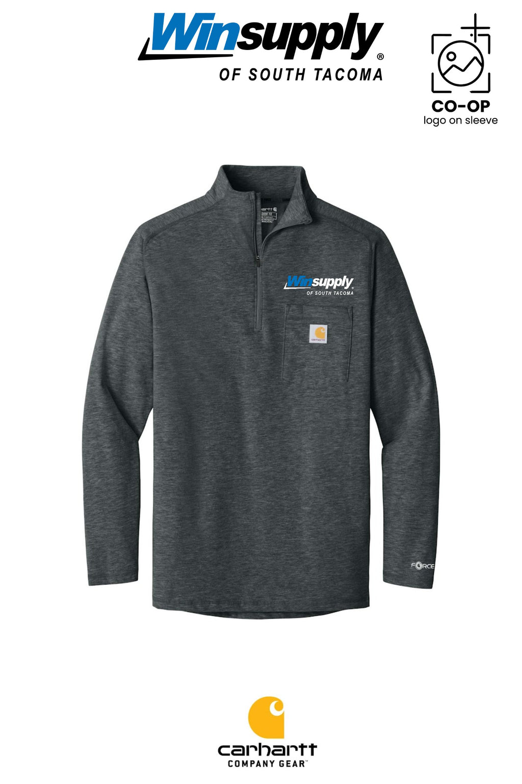 Carhartt Force® 1/4-Zip Long Sleeve T-Shirt - Winsupply of South Tacoma