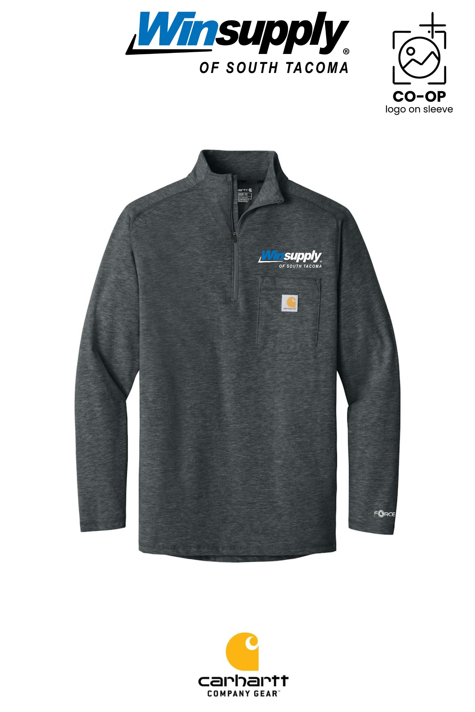 Carhartt Force® 1/4-Zip Long Sleeve T-Shirt - Winsupply of South Tacoma