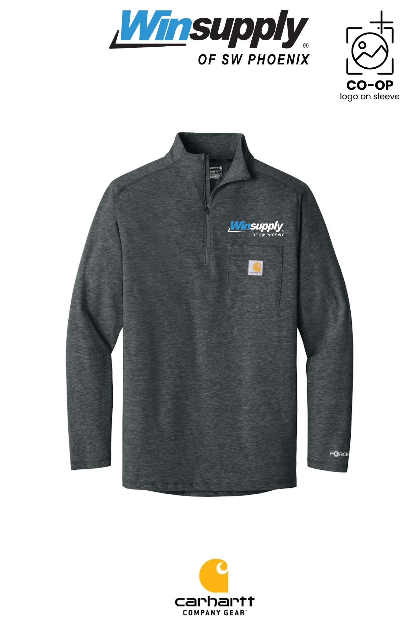 Carhartt Force® 1/4-Zip Long Sleeve T-Shirt - Winsupply of SW Phoenix