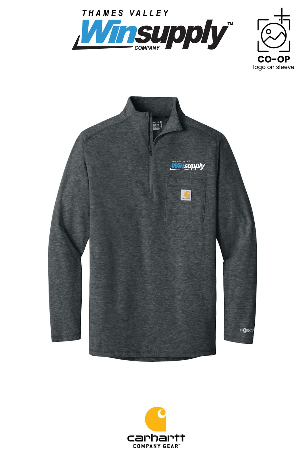 Carhartt Force® 1/4-Zip Long Sleeve T-Shirt - Thames Valley Winsupply