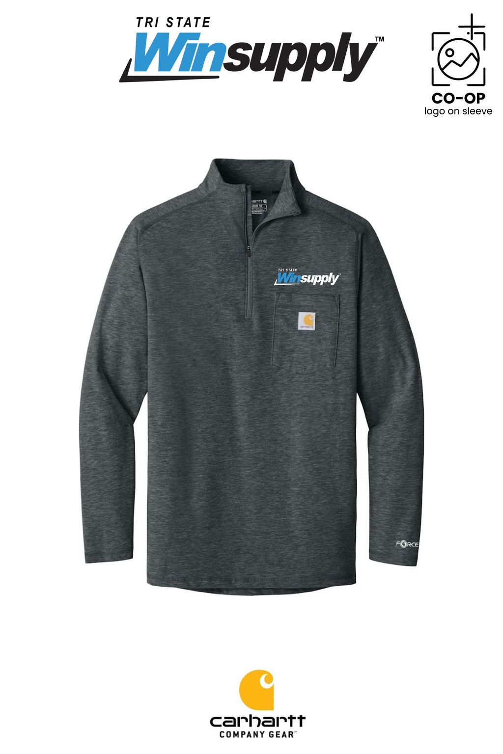 Carhartt Force® 1/4-Zip Long Sleeve T-Shirt - Tri-State Winsupply