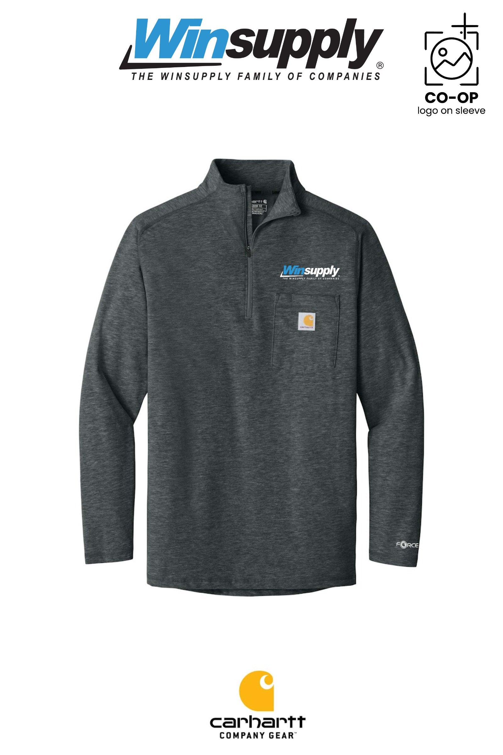 Carhartt Force® 1/4-Zip Long Sleeve T-Shirt - Winsupply of West Hartford