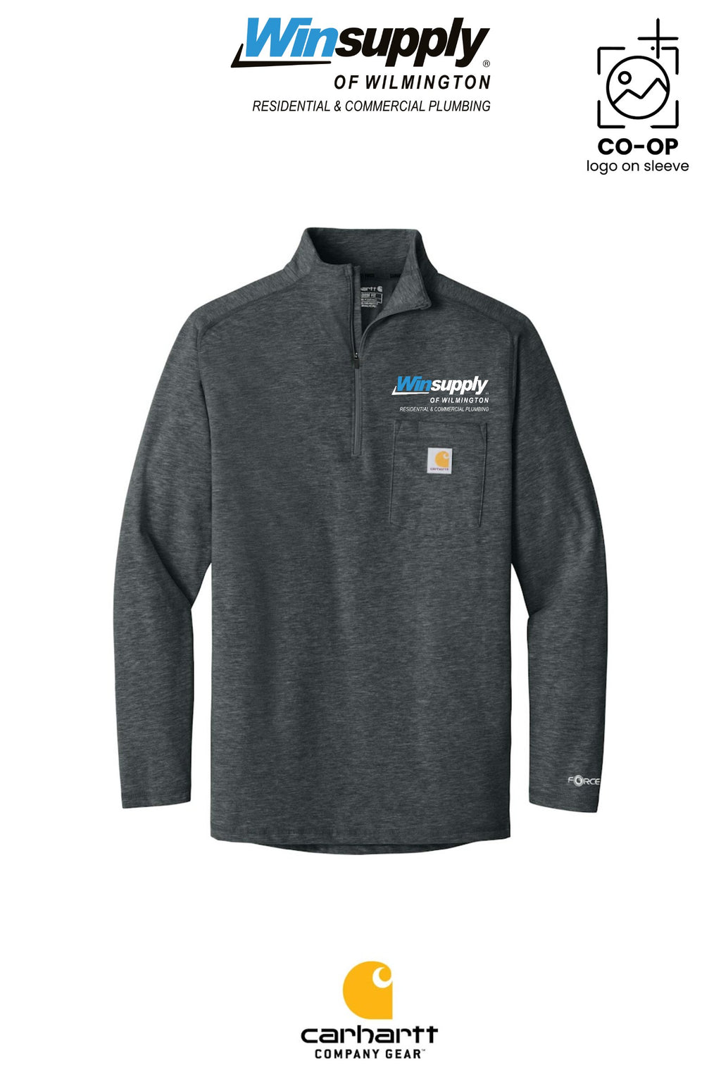 Carhartt Force® 1/4-Zip Long Sleeve T-Shirt - Winsupply of Wilmington