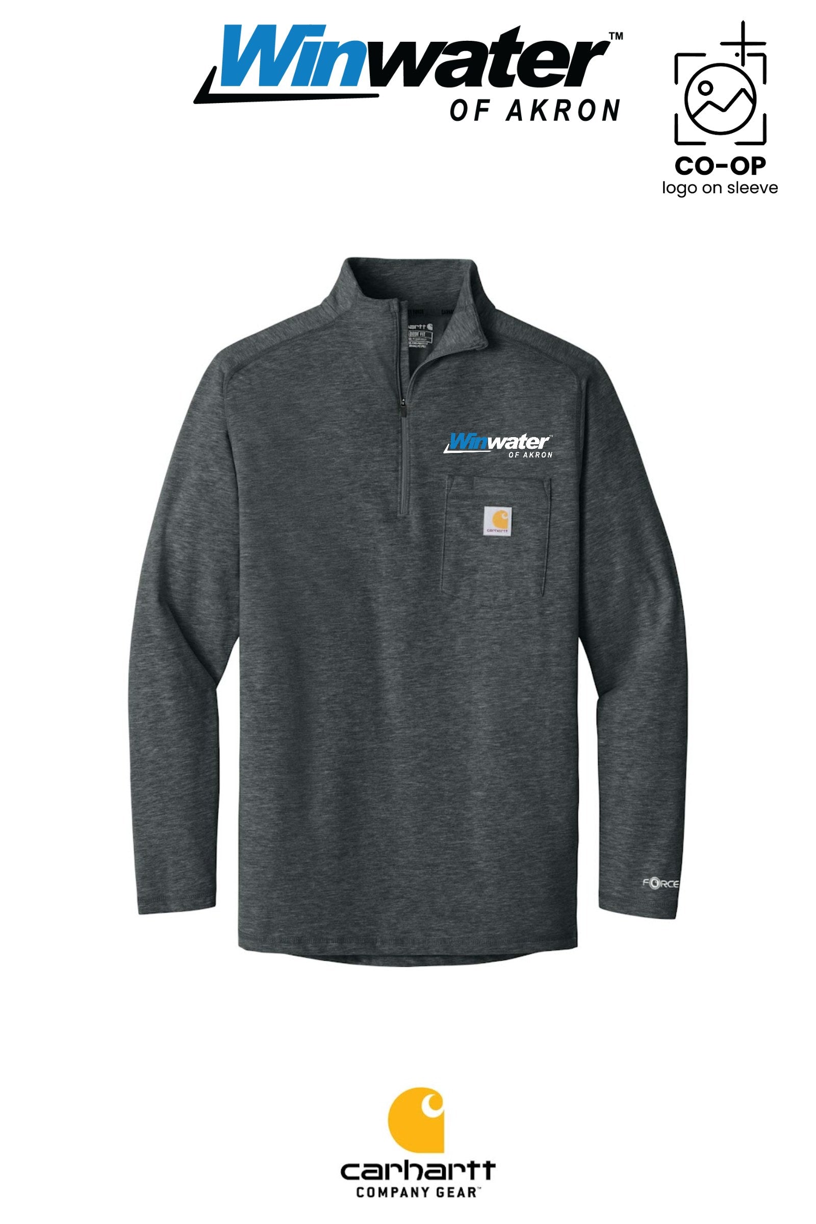 Carhartt Force® 1/4-Zip Long Sleeve T-Shirt - Winwater of Akron