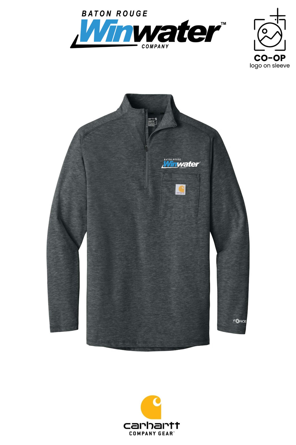 Carhartt Force® 1/4-Zip Long Sleeve T-Shirt - Baton Rouge Winwater
