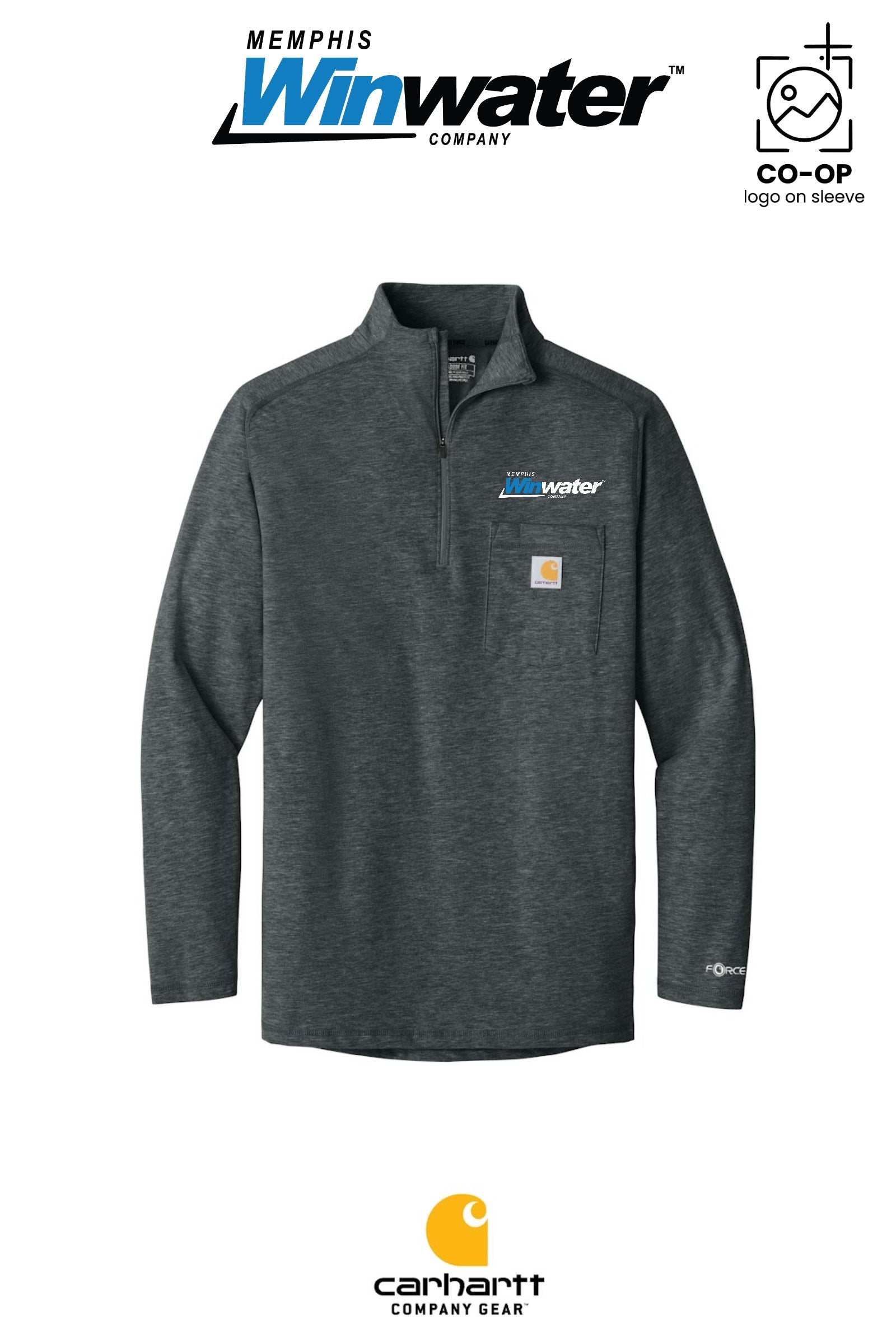 Carhartt Force® 1/4-Zip Long Sleeve T-Shirt - Memphis Winwater