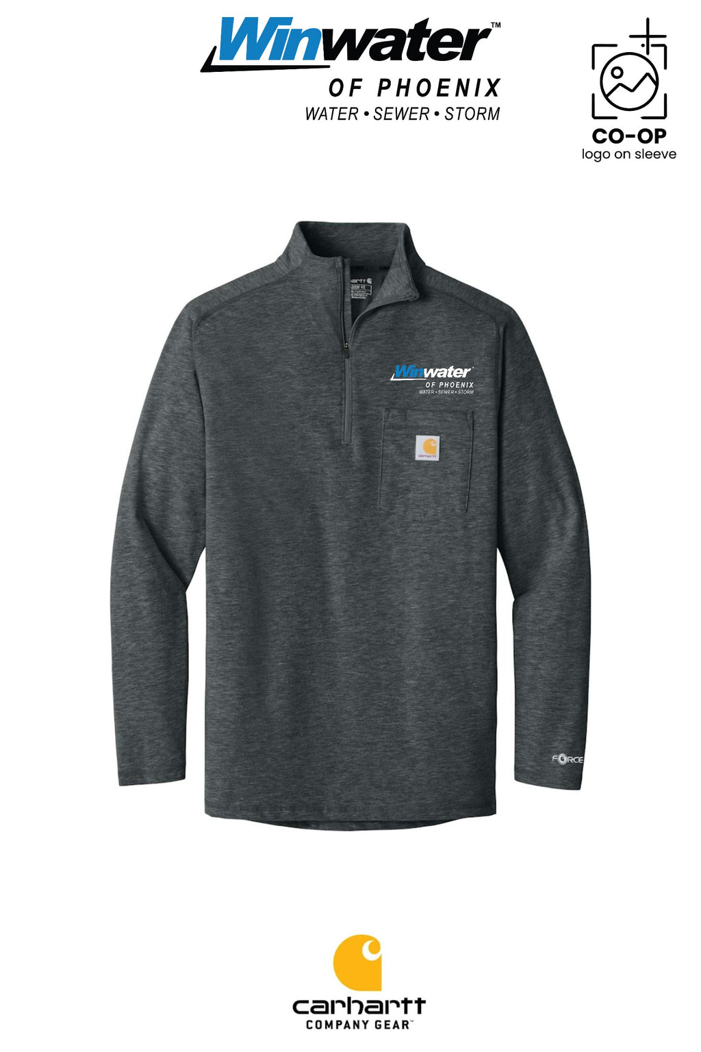 Carhartt Force® 1/4-Zip Long Sleeve T-Shirt - Winwater of Phoenix