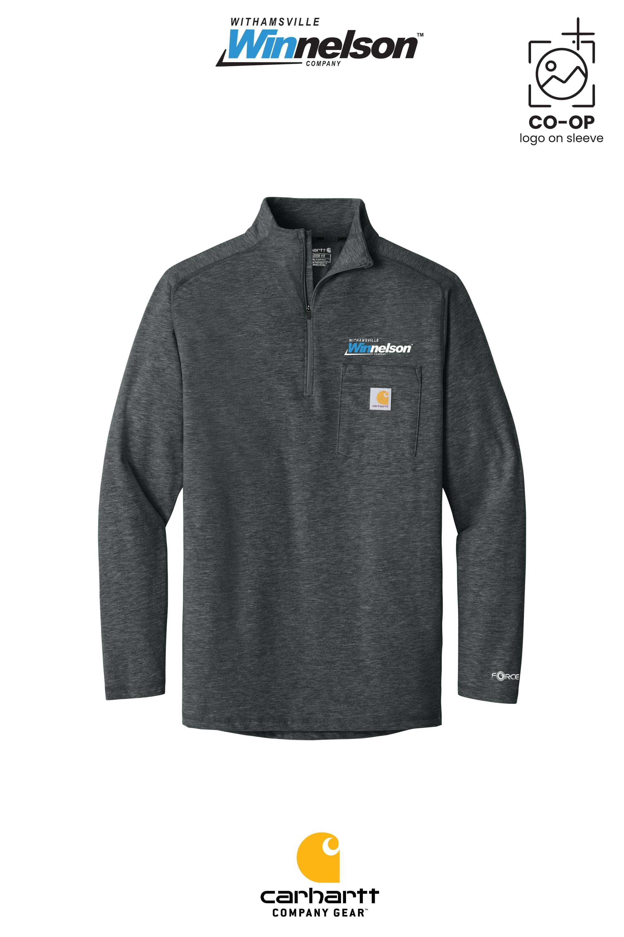 Carhartt Force® 1/4-Zip Long Sleeve T-Shirt - Withamsville Winnelson
