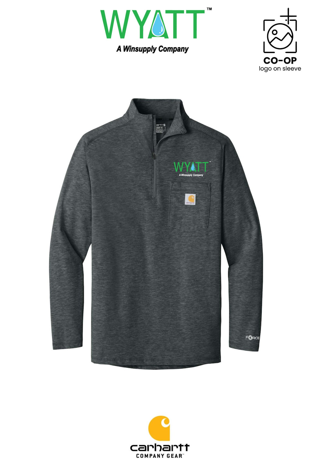 Carhartt Force® 1/4-Zip Long Sleeve T-Shirt - Wyatt Irrigation of Santa Rosa