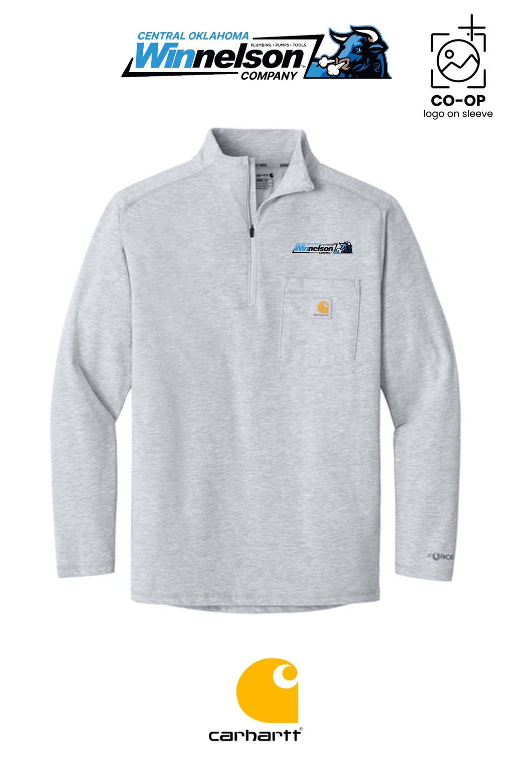 Carhartt Force® 1/4-Zip Long Sleeve T-Shirt - Winnelson Central Oklahoma
