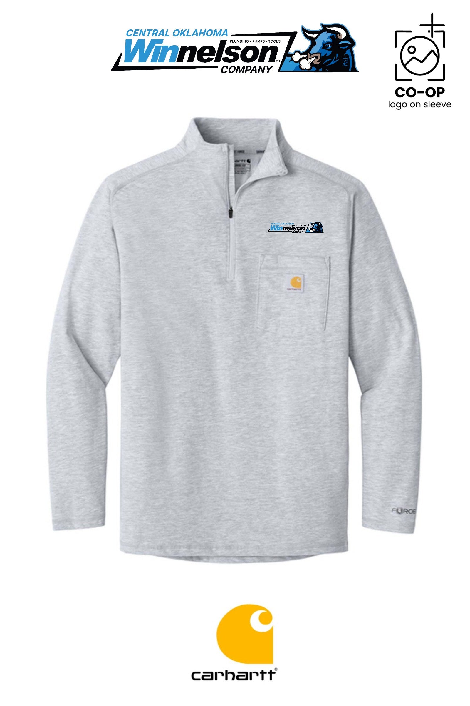 Carhartt Force® 1/4-Zip Long Sleeve T-Shirt - Winnelson Central Oklahoma