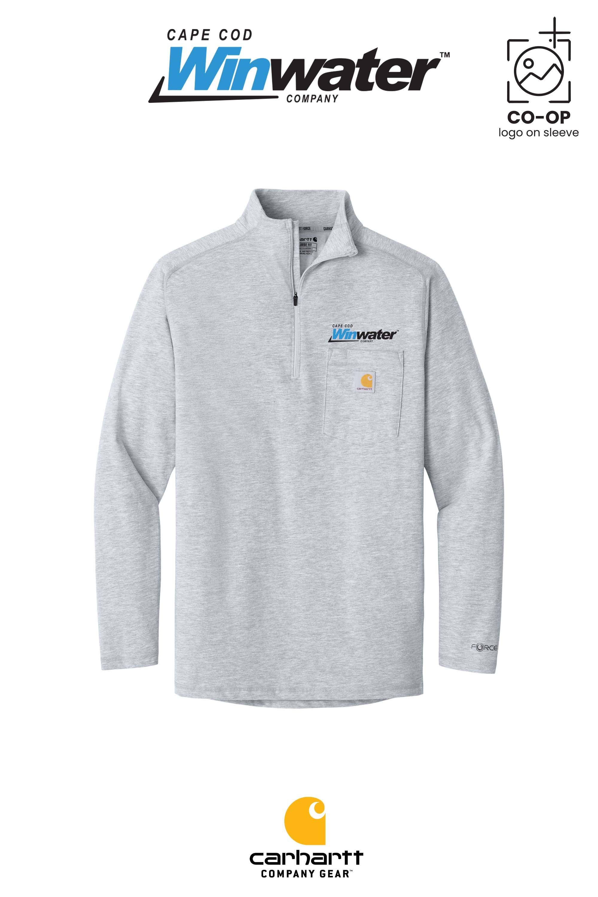 Carhartt Force® 1/4-Zip Long Sleeve T-Shirt - Winwater Cape Cod