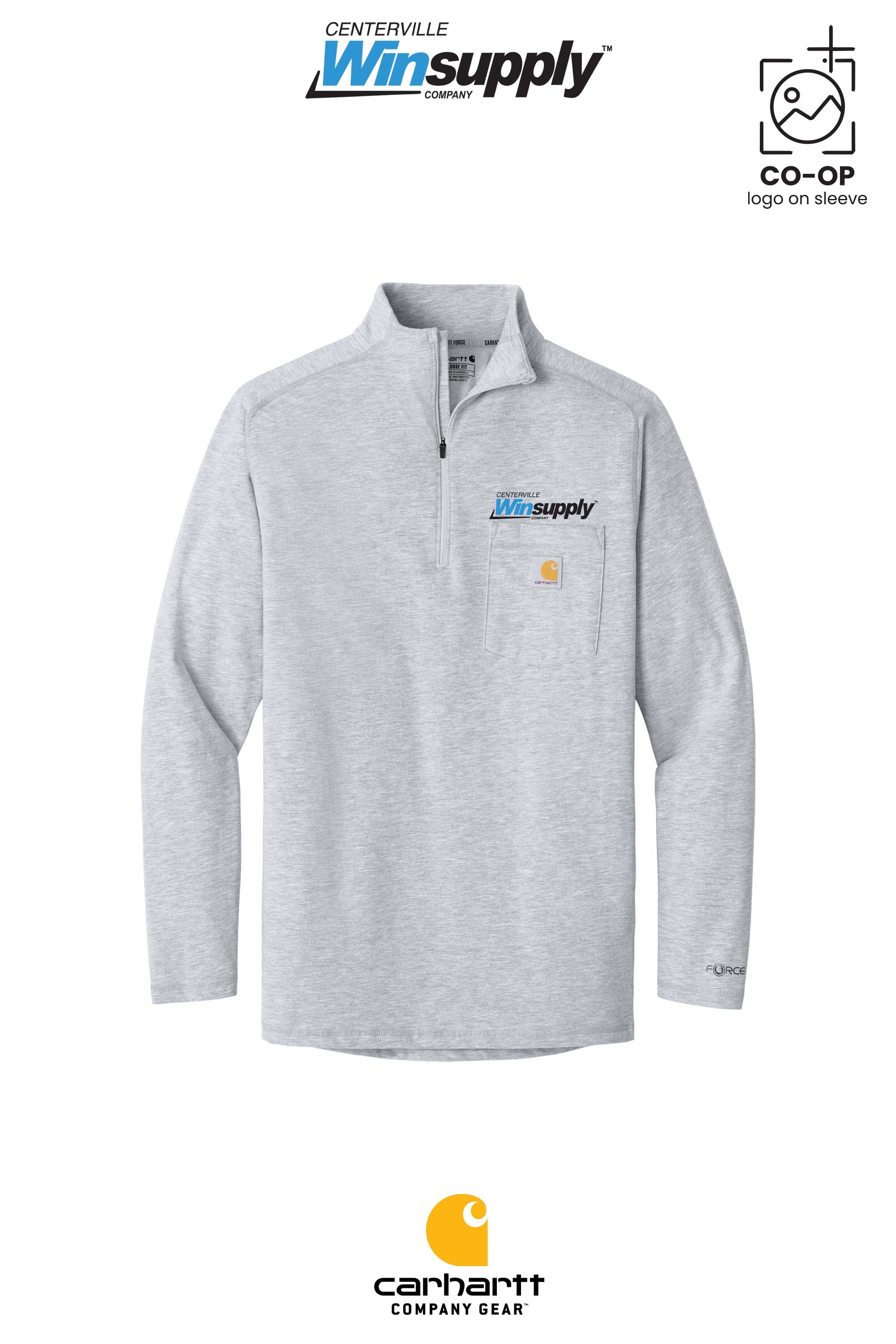 Carhartt Force® 1/4-Zip Long Sleeve T-Shirt - Winsupply Centerville OH
