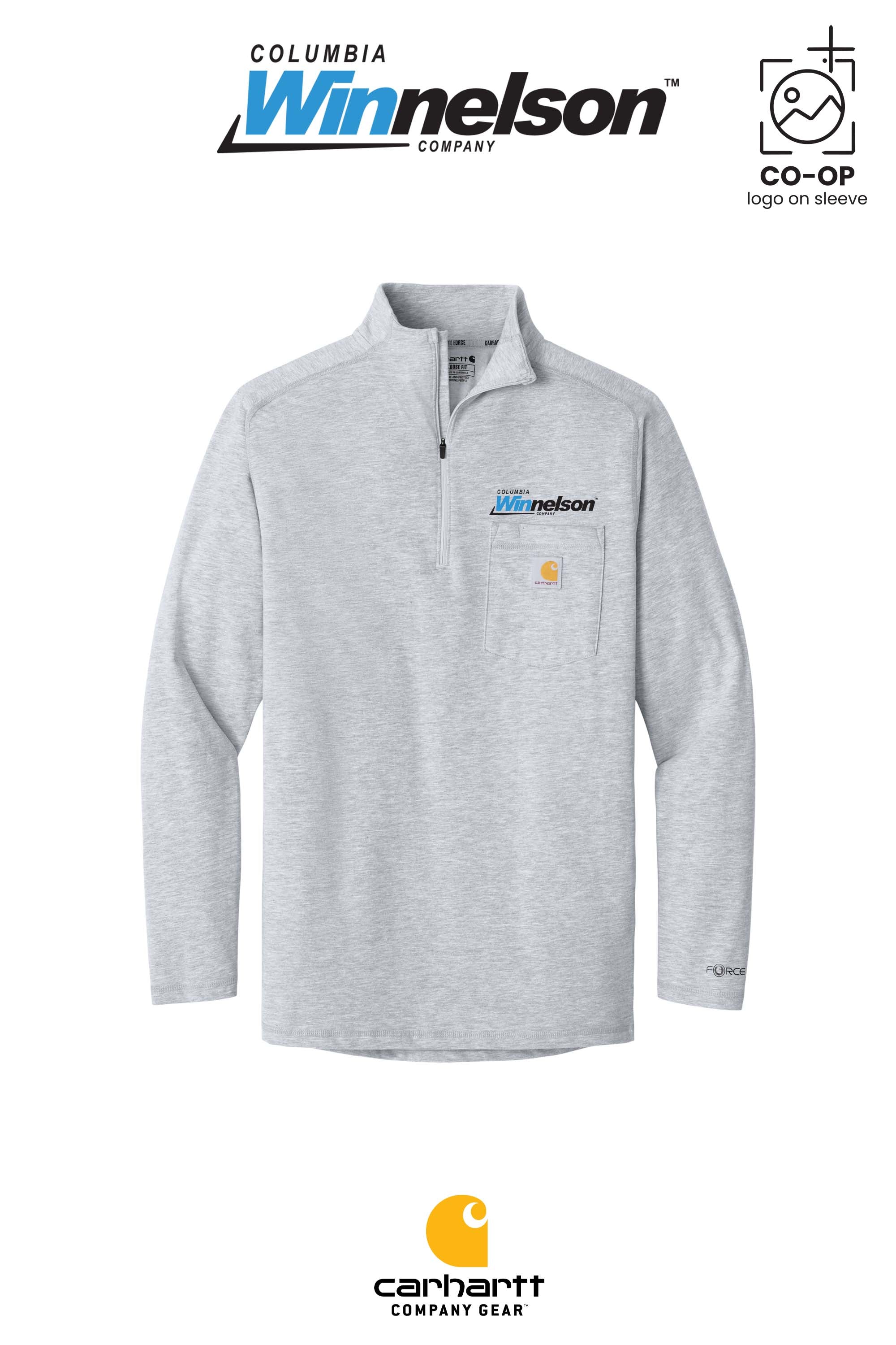 Carhartt Force® 1/4-Zip Long Sleeve T-Shirt - Columbia MO Winnelson