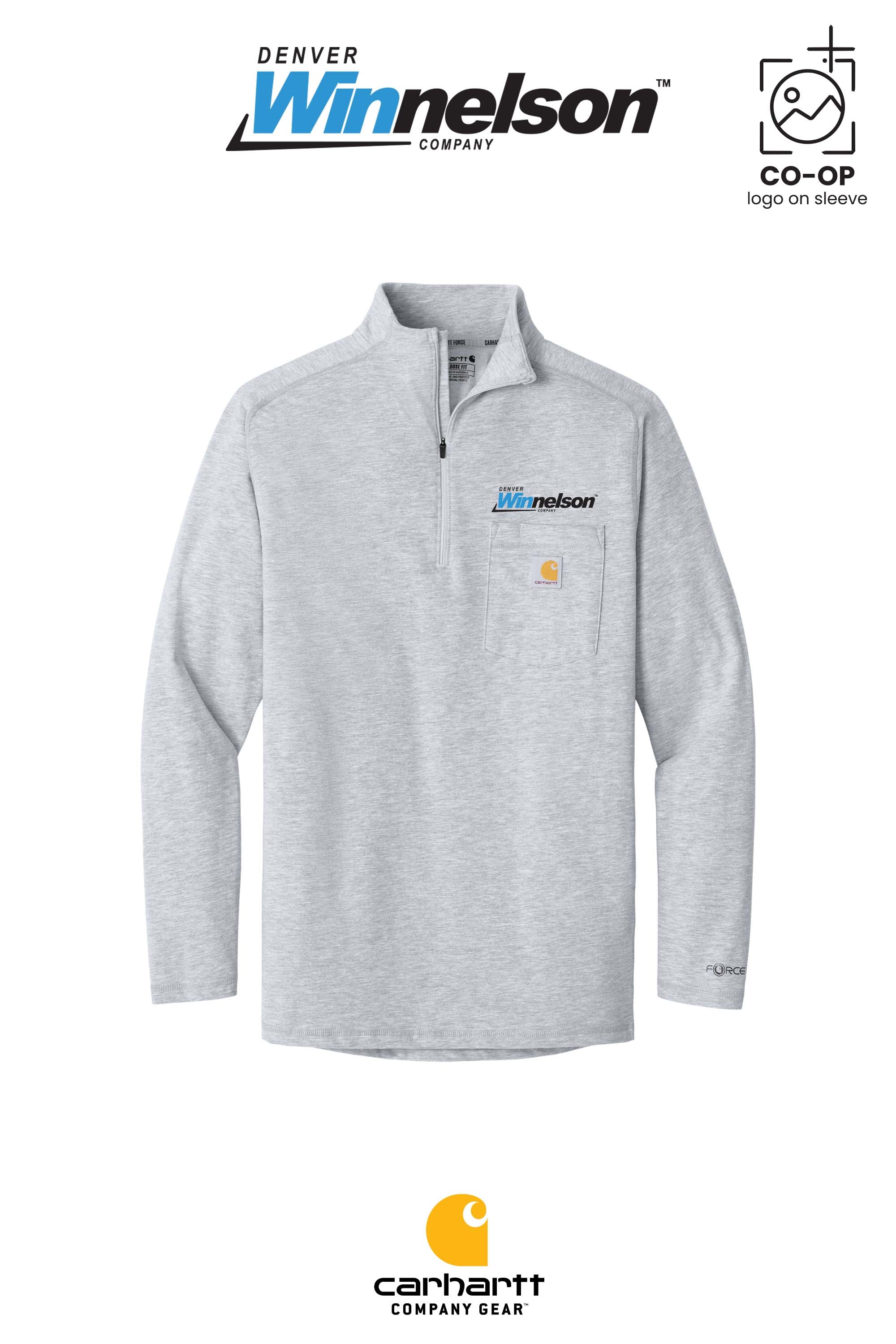 Carhartt Force® 1/4-Zip Long Sleeve T-Shirt - Denver Winnelson