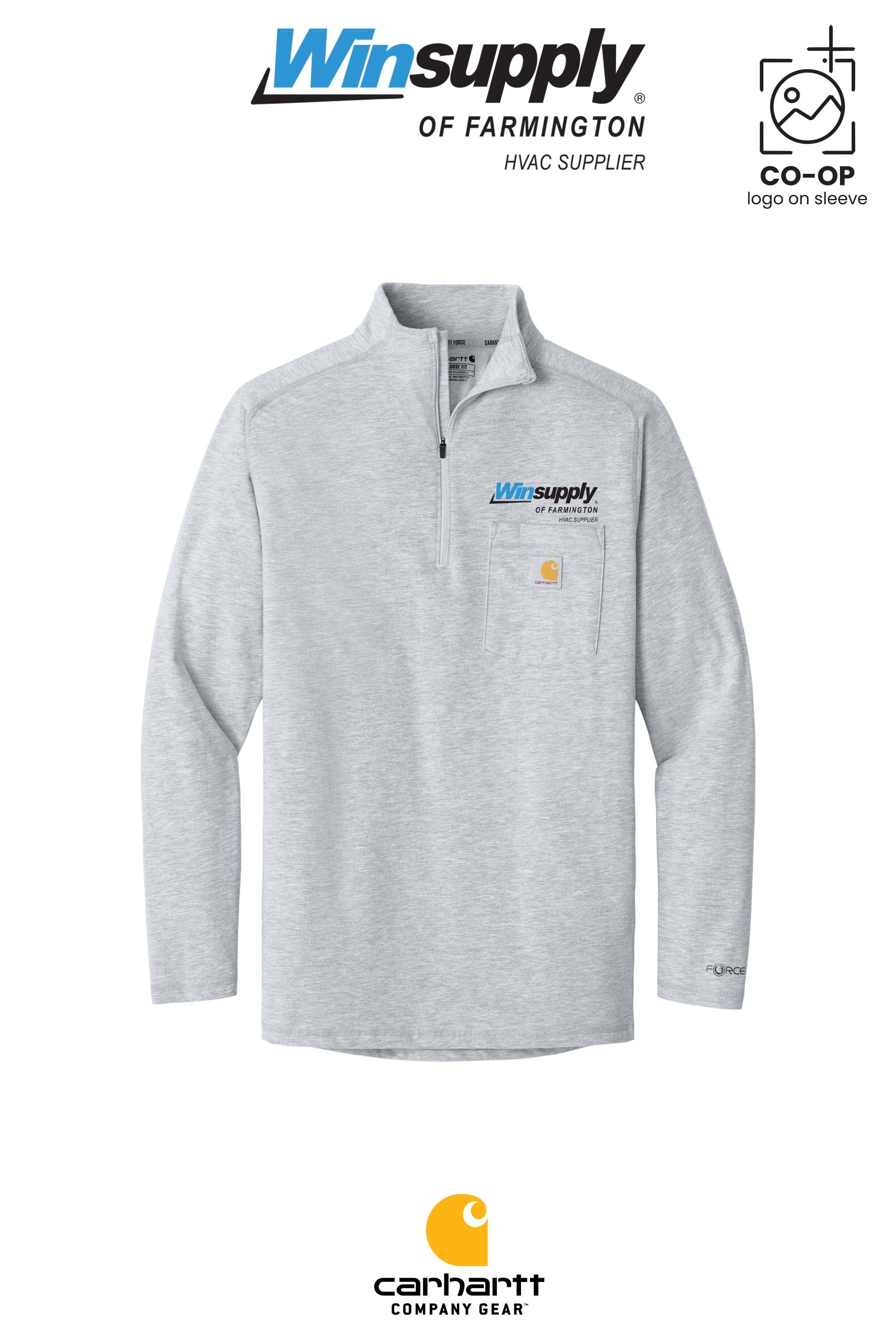 Carhartt Force® 1/4-Zip Long Sleeve T-Shirt - Winsupply of Farmington
