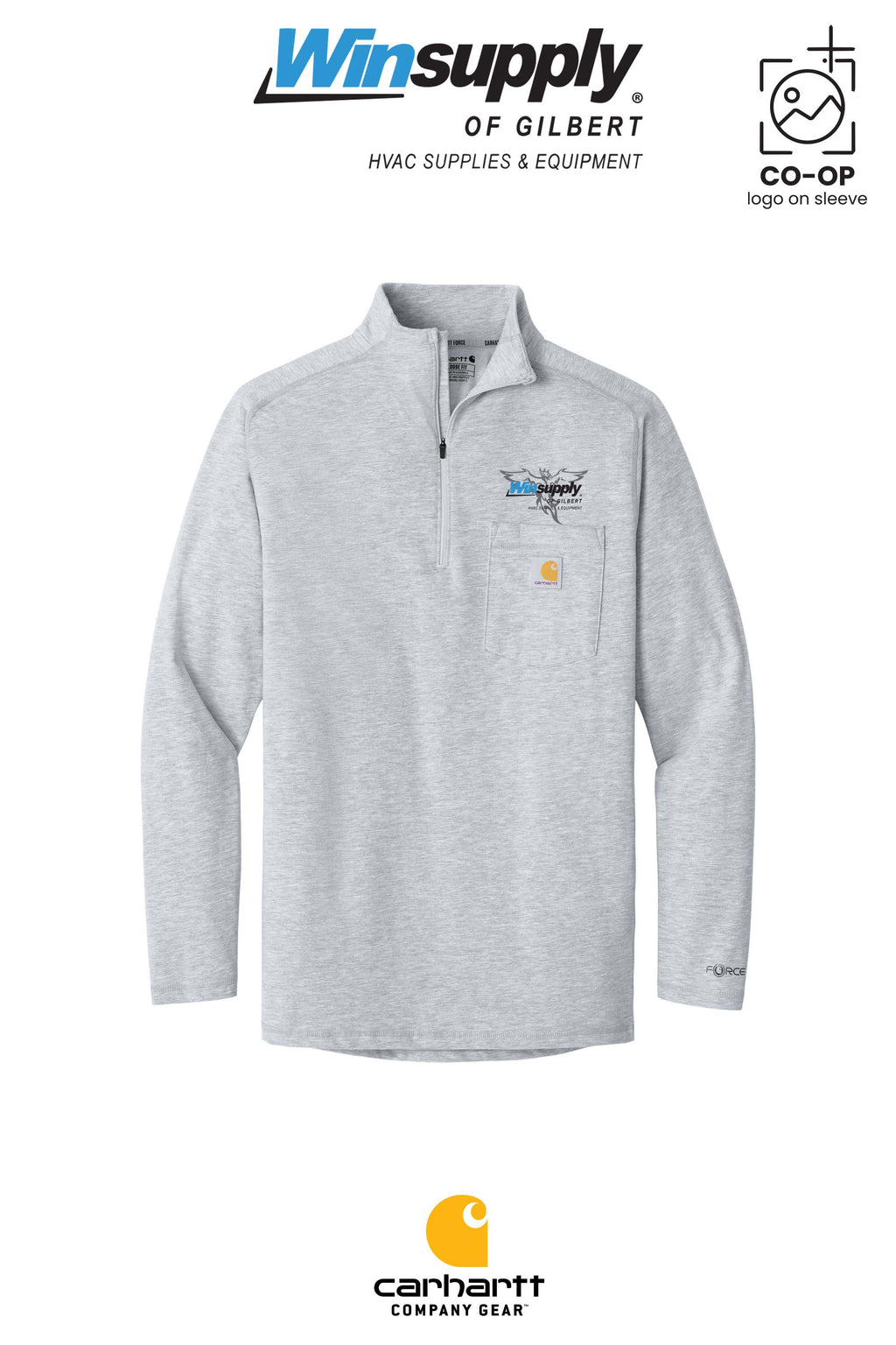 Carhartt Force® 1/4-Zip Long Sleeve T-Shirt - Winsupply of Gilbert