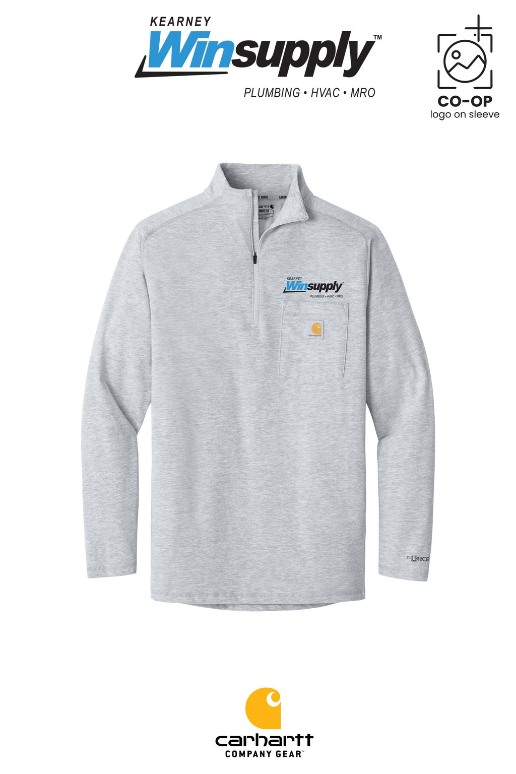 Carhartt Force® 1/4-Zip Long Sleeve T-Shirt - Kearney Winsupply