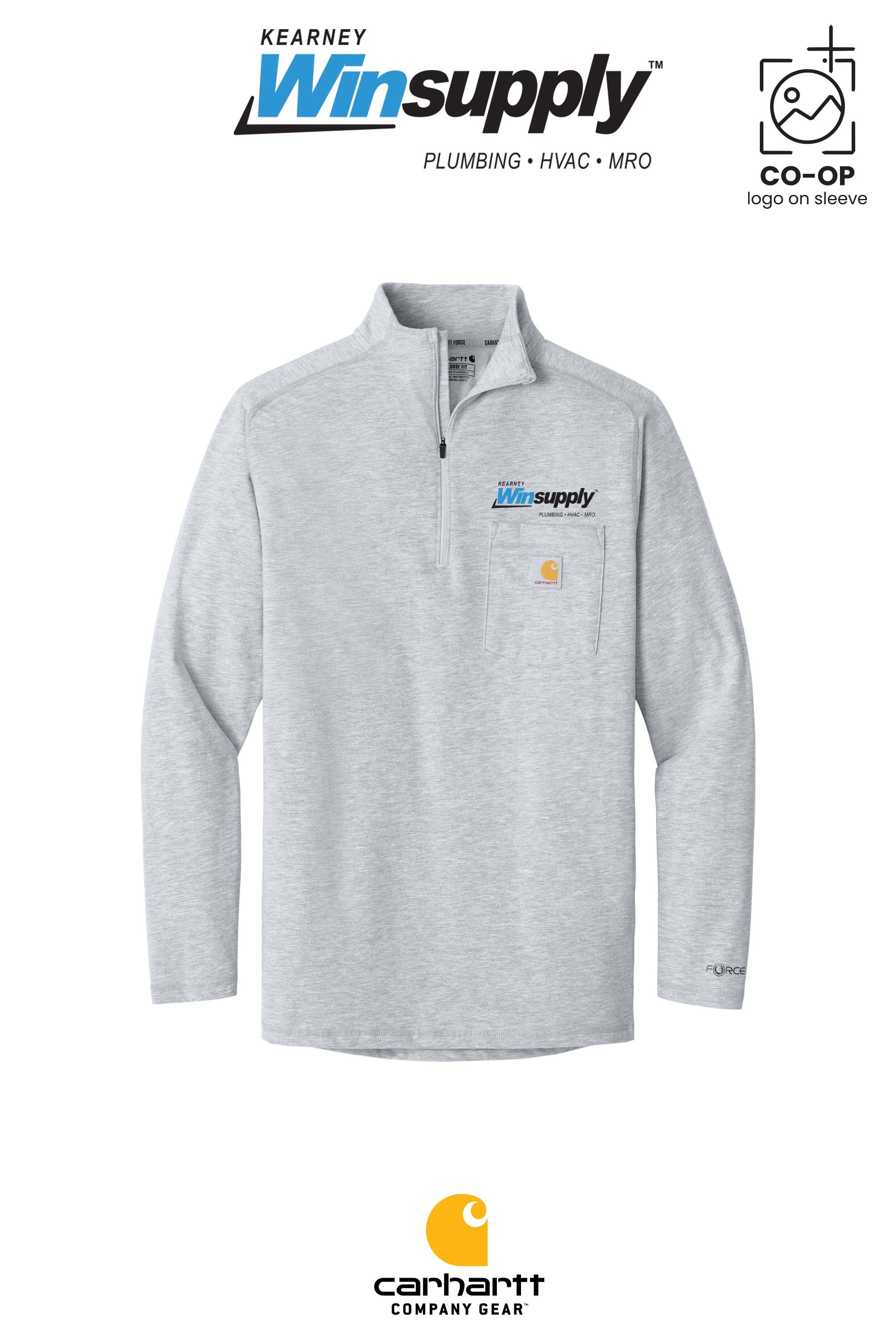 Carhartt Force® 1/4-Zip Long Sleeve T-Shirt - Kearney Winsupply