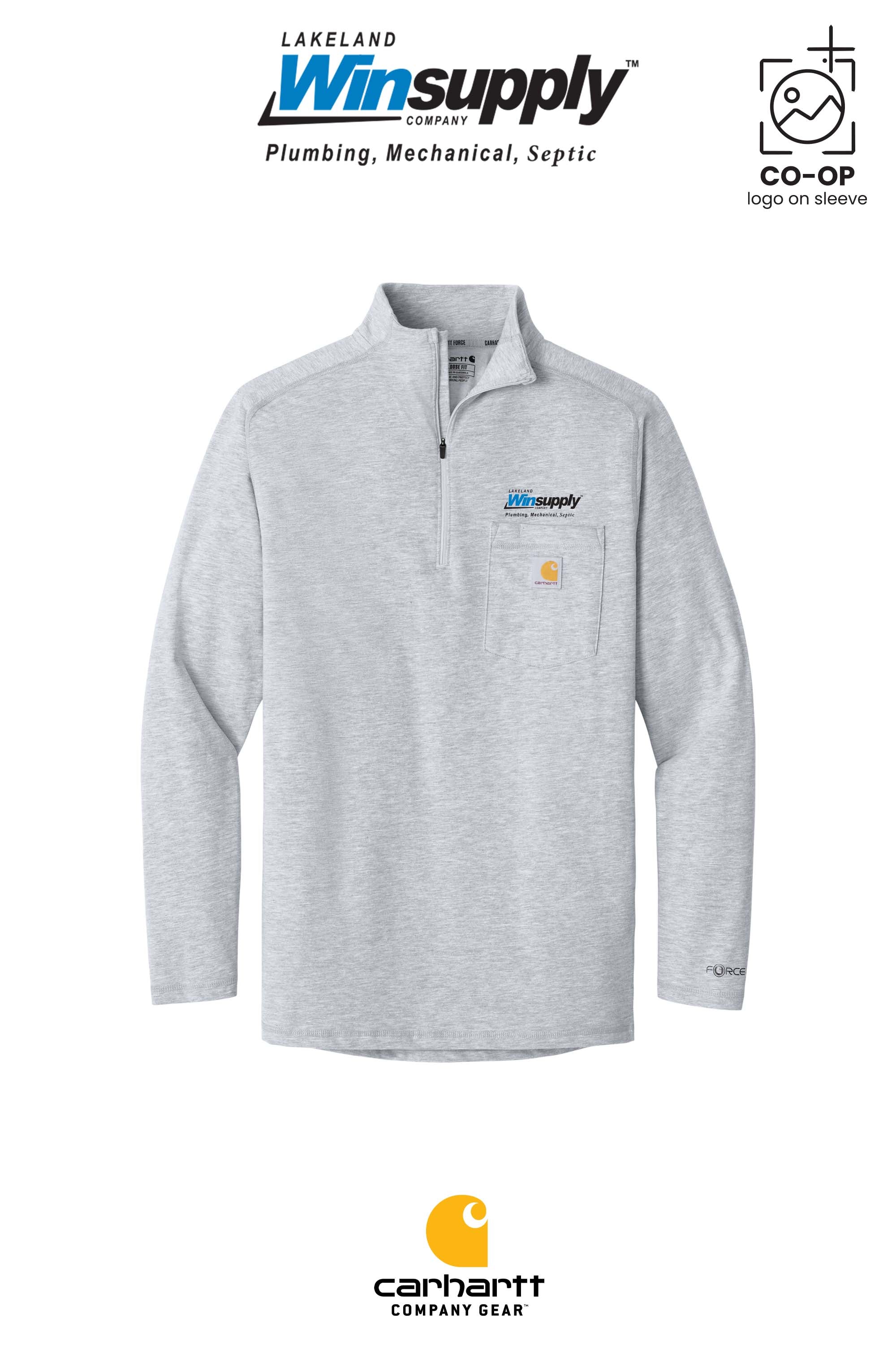 Carhartt Force® 1/4-Zip Long Sleeve T-Shirt - Lakeland Winsupply