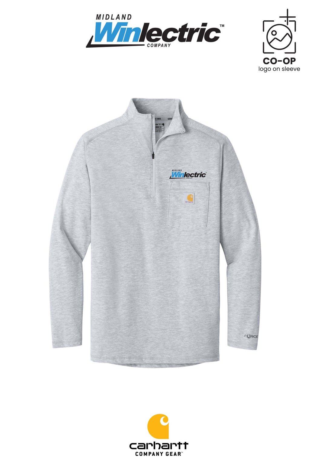 Carhartt Force® 1/4-Zip Long Sleeve T-Shirt - Winlectric of Midland