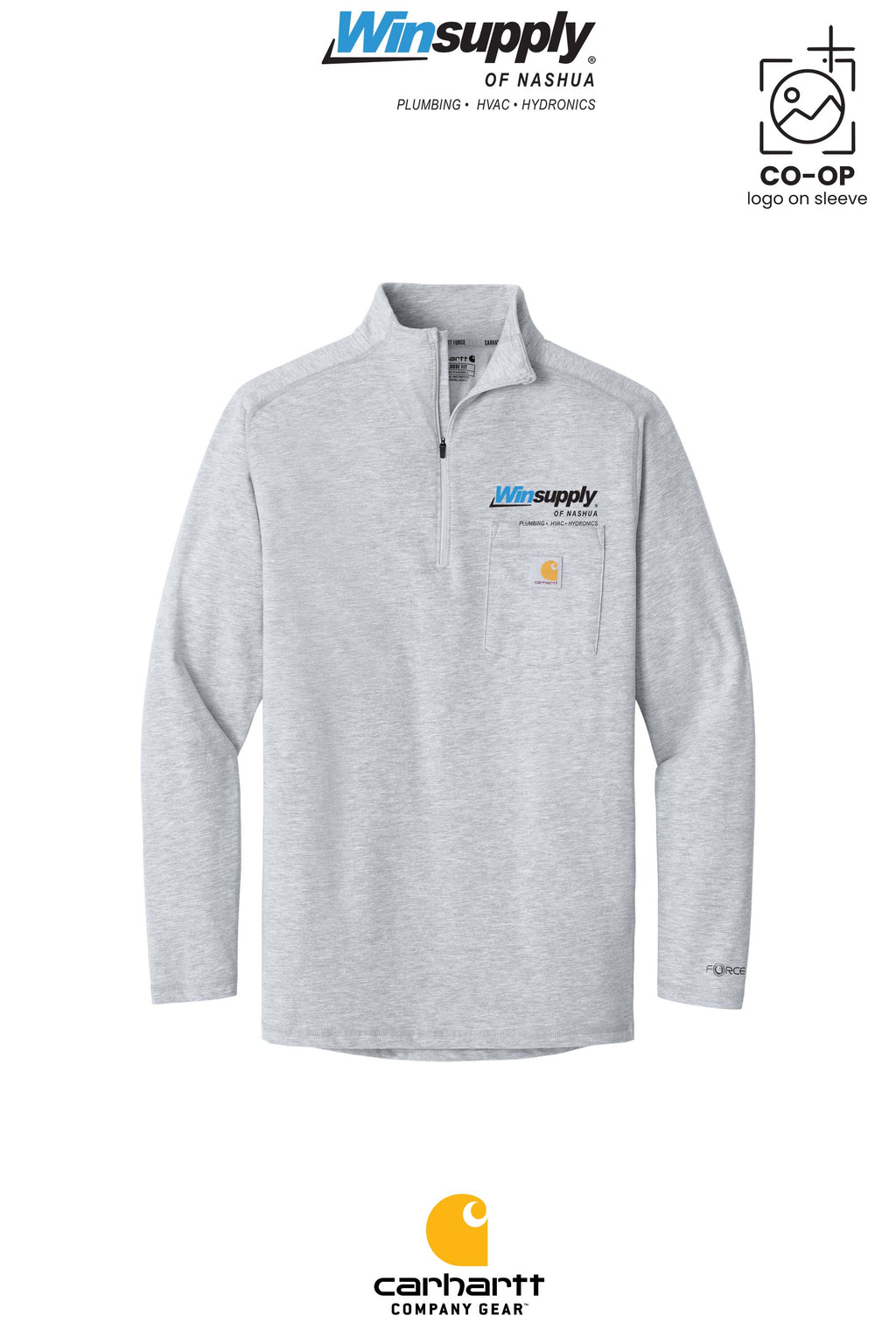 Carhartt Force® 1/4-Zip Long Sleeve T-Shirt - Winsupply of Nashua