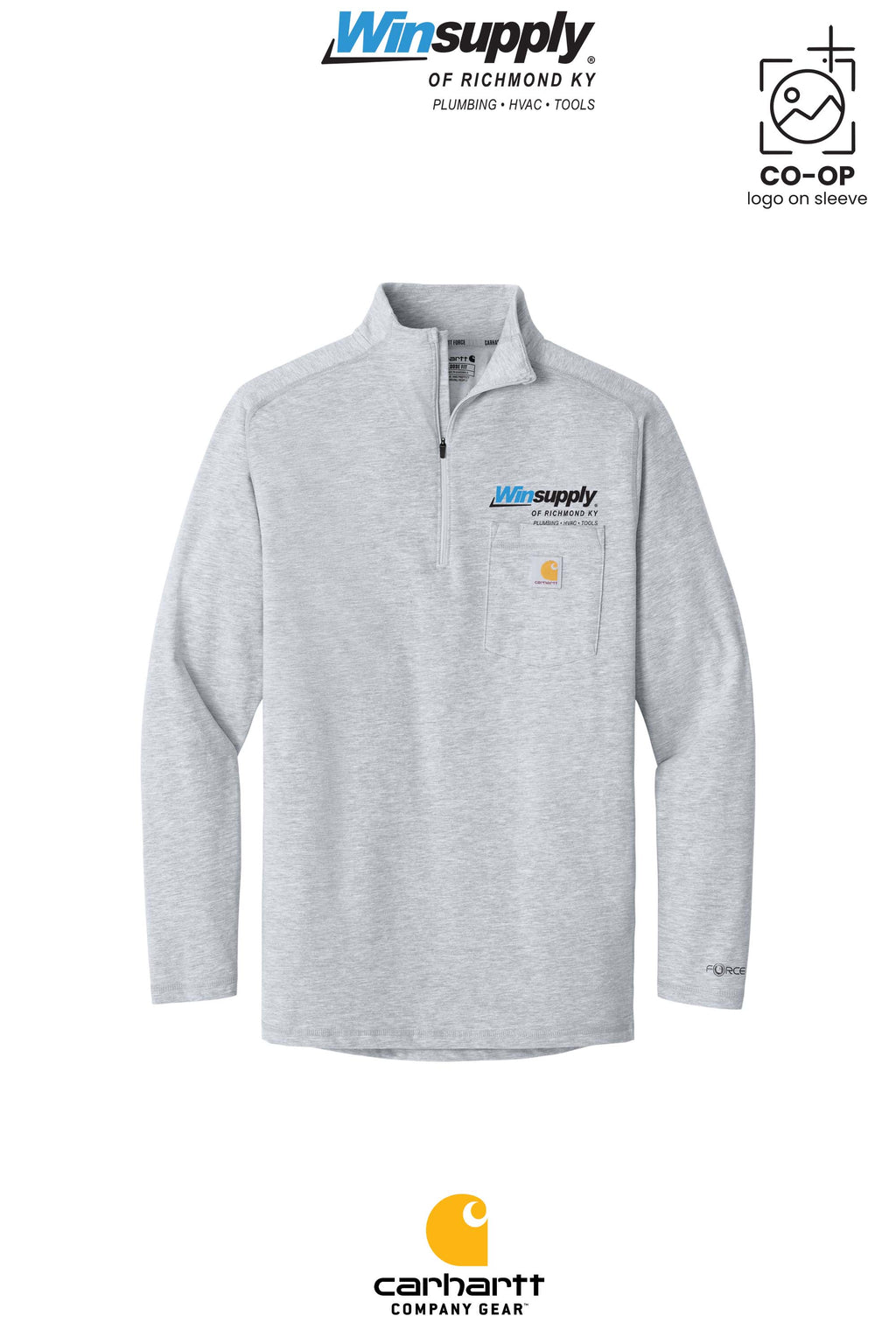 Carhartt Force® 1/4-Zip Long Sleeve T-Shirt - Winsupply of Richmond KY