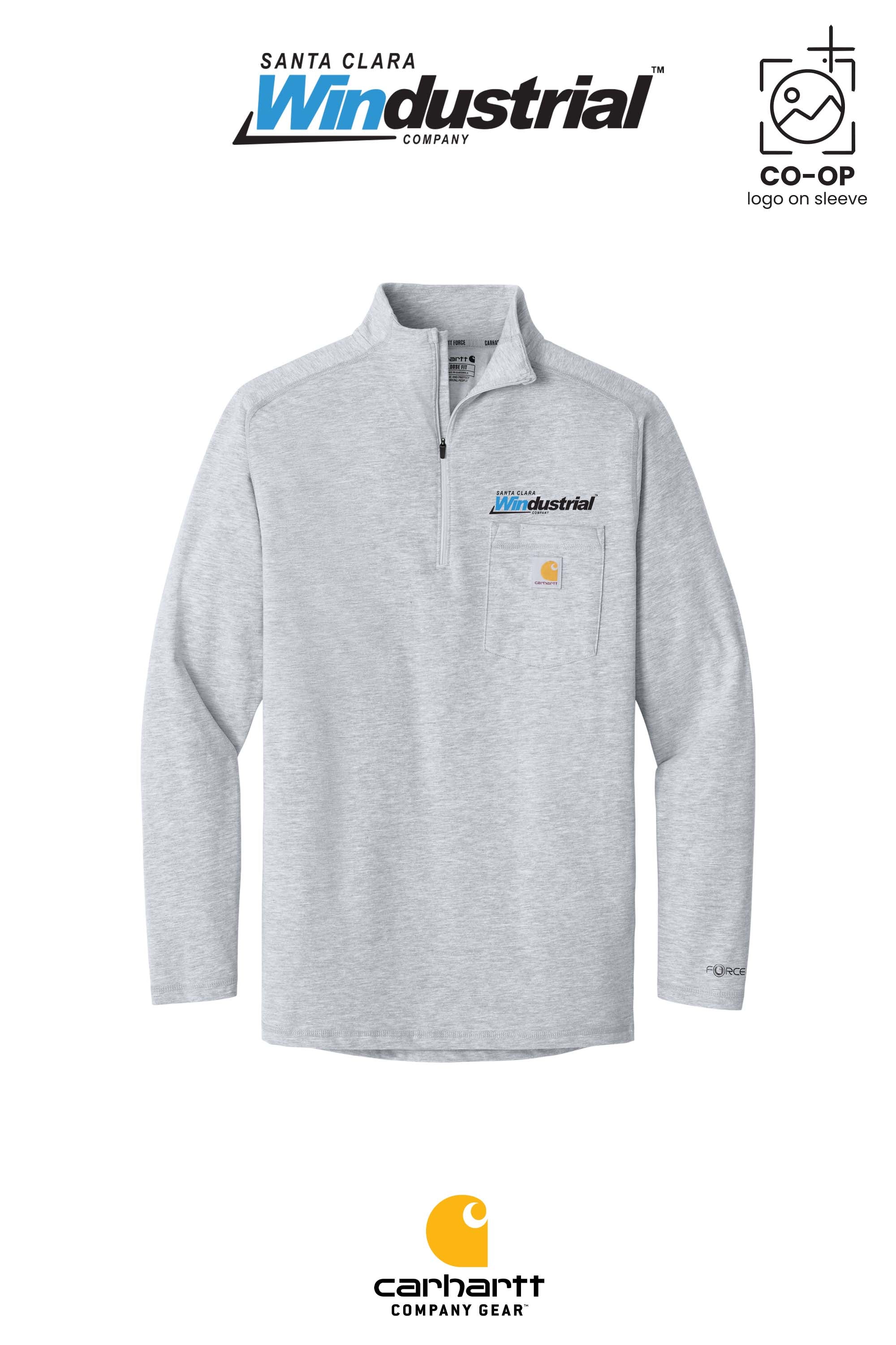 Carhartt Force® 1/4-Zip Long Sleeve T-Shirt - Santa Clara Windustrial