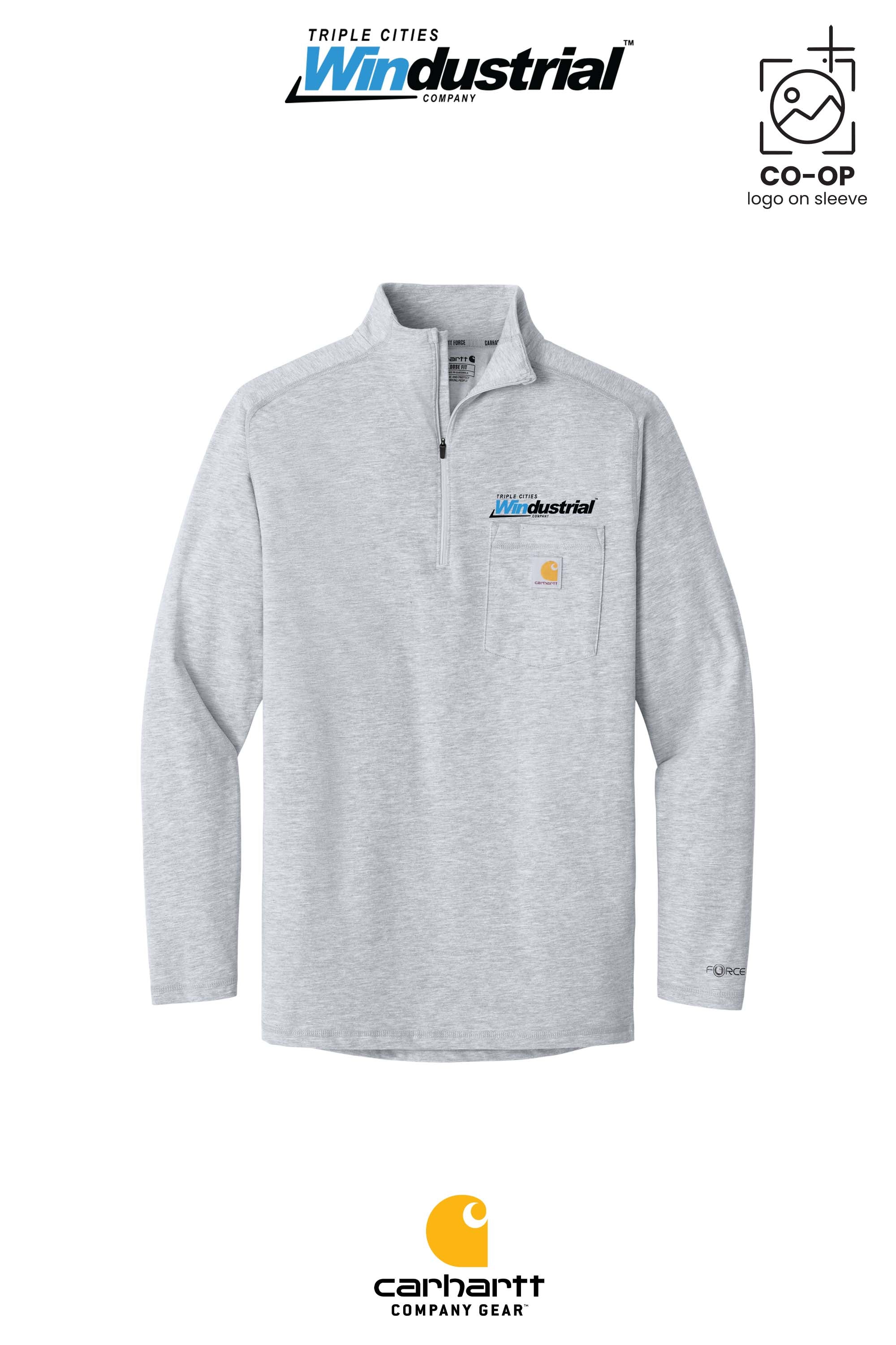 Carhartt Force® 1/4-Zip Long Sleeve T-Shirt - Windustrial Triple Cities
