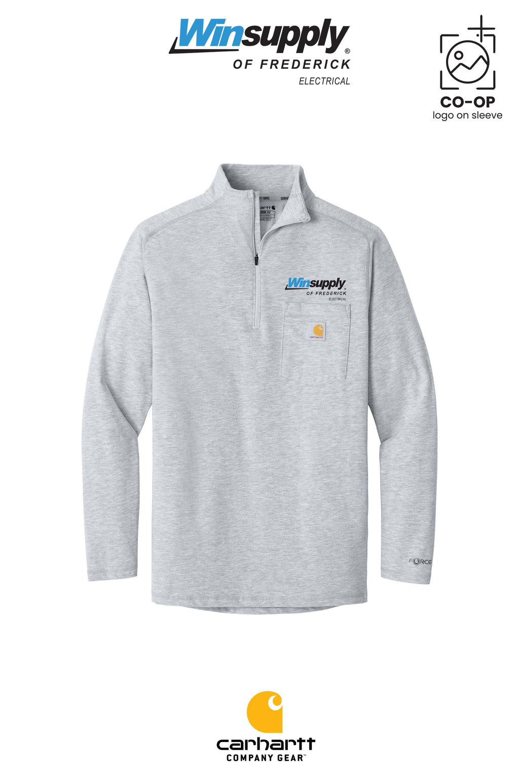 Carhartt Force® 1/4-Zip Long Sleeve T-Shirt - Winsupply of Frederick