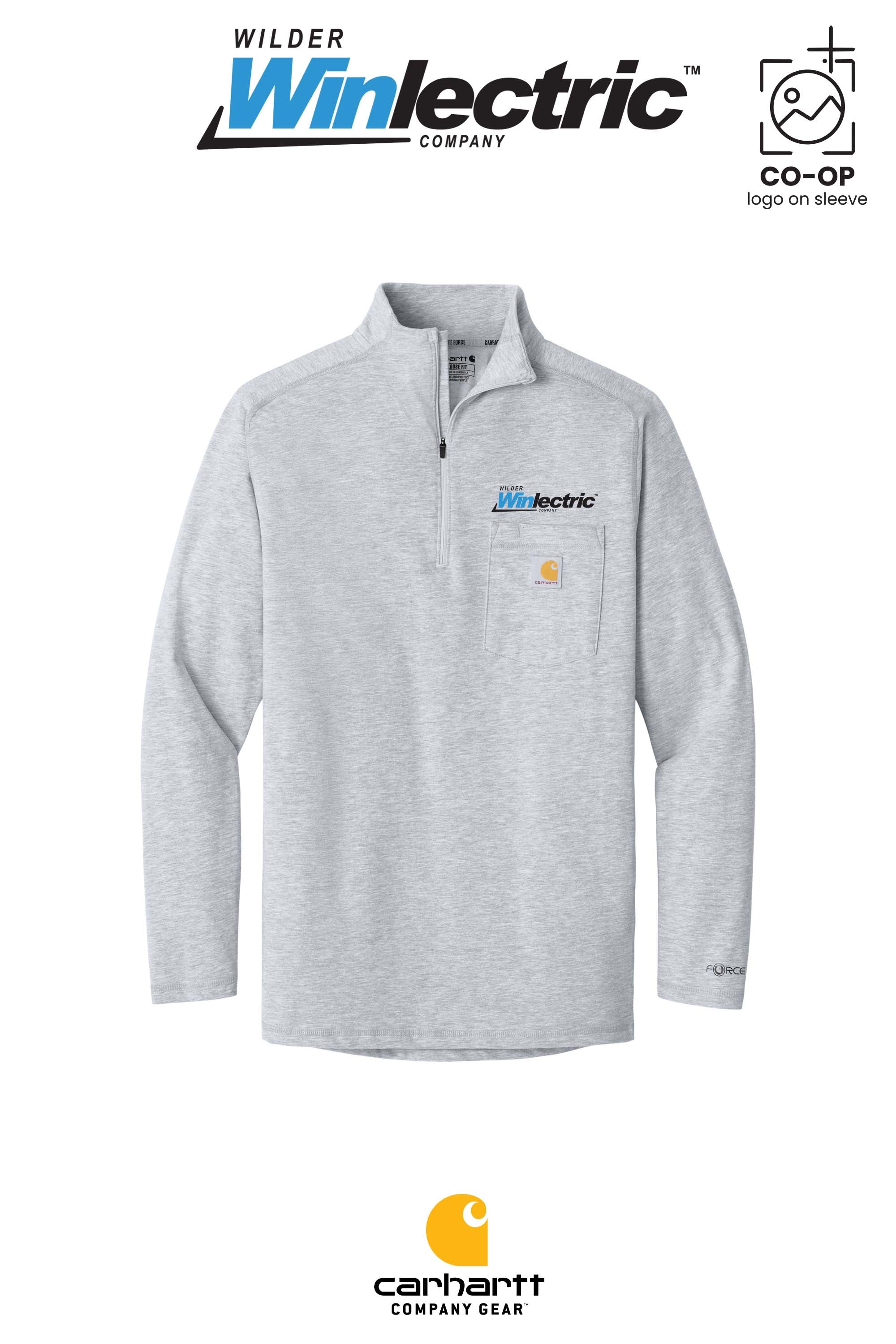 Carhartt Force® 1/4-Zip Long Sleeve T-Shirt - Wilder Winlectric