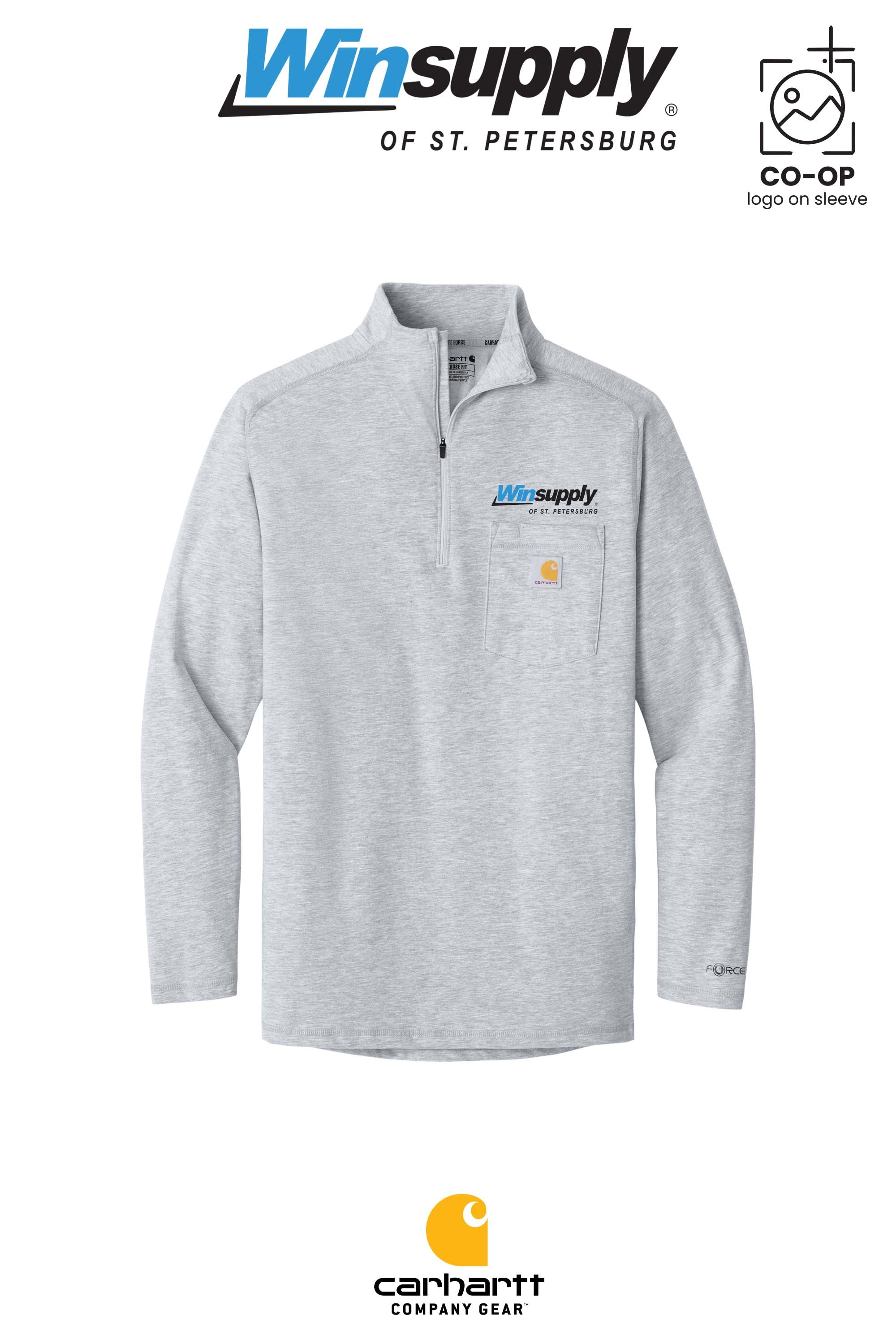 Carhartt Force® 1/4-Zip Long Sleeve T-Shirt - Winsupply of St. Petersburg
