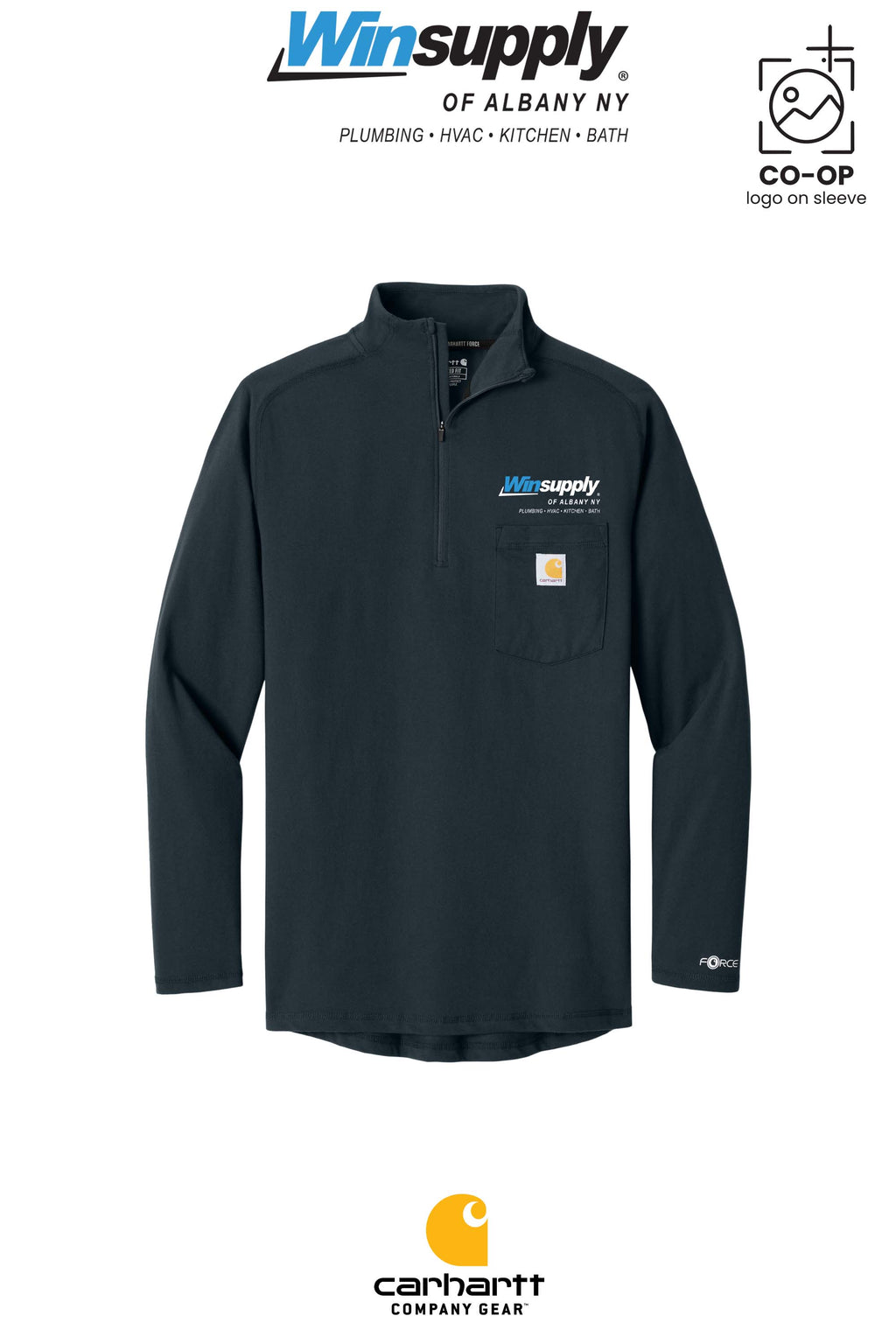 Carhartt Force® 1/4-Zip Long Sleeve T-Shirt - Winsupply of Albany NY