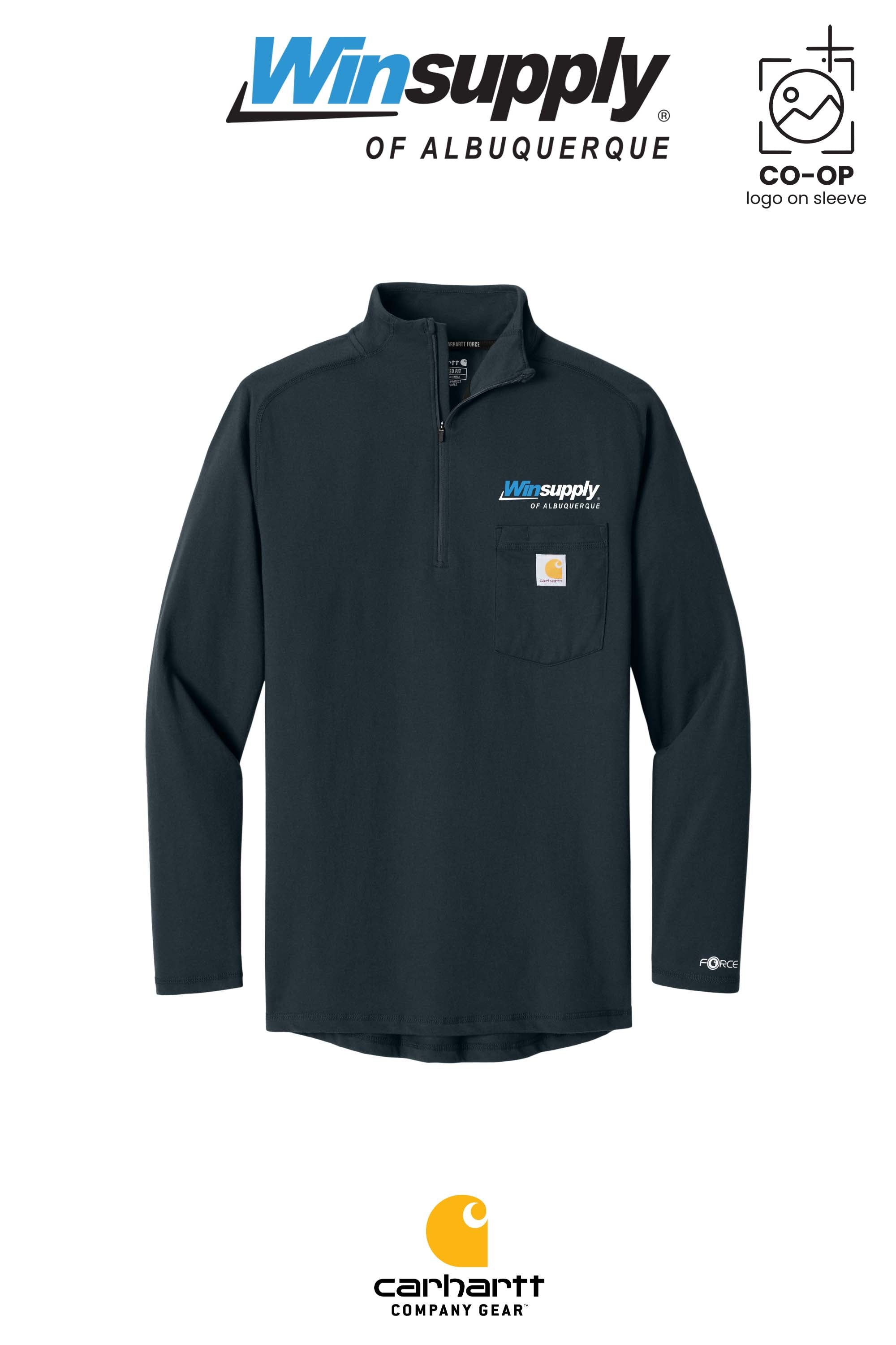 Carhartt Force® 1/4-Zip Long Sleeve T-Shirt - Winsupply of Albuquerque