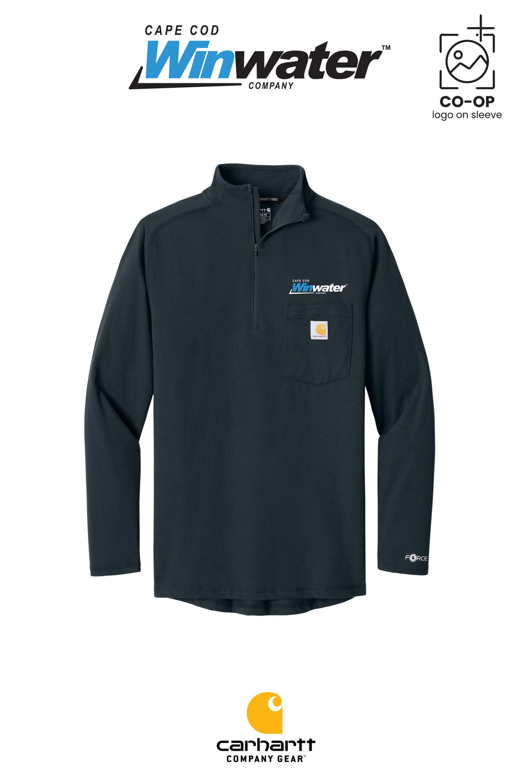 Carhartt Force® 1/4-Zip Long Sleeve T-Shirt - Winwater Cape Cod